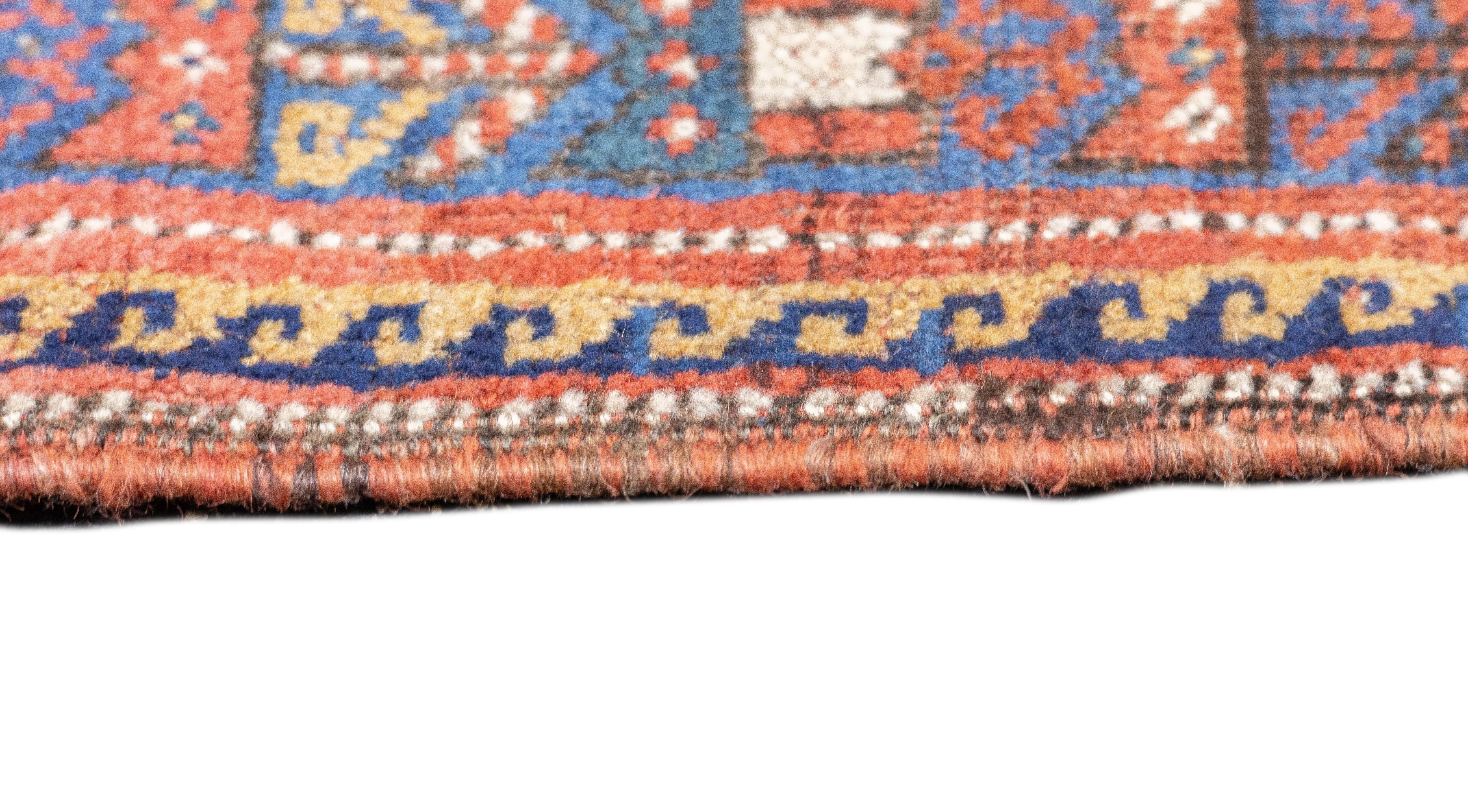 Antique Khamseh Rug 4'10'' x 5'11'' In Good Condition For Sale In New York, NY