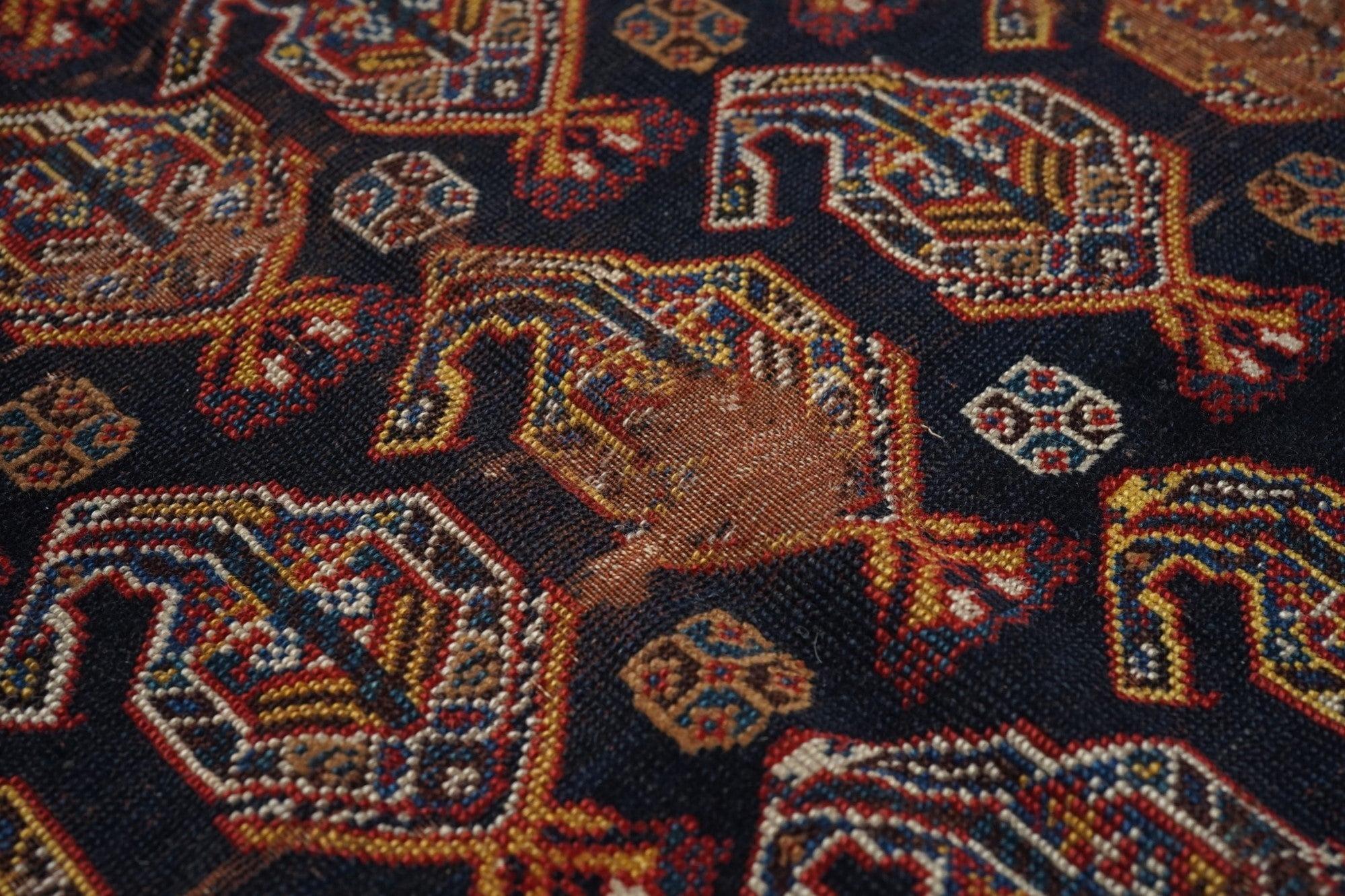 Antiker Khamseh-Teppich 5'9'' x 7'5'' (Wolle) im Angebot