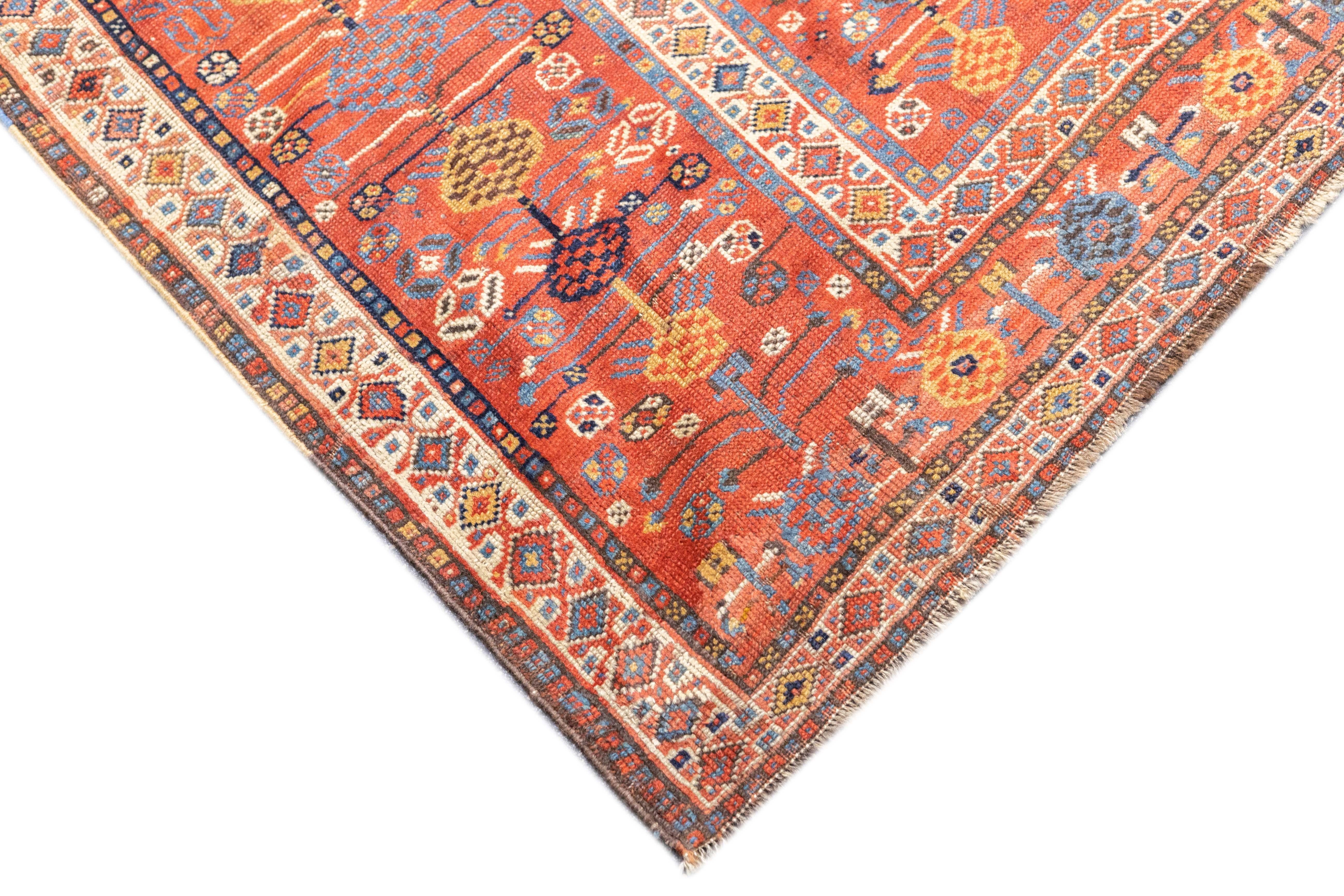Persiano Tappeto antico Khamseh 6'4'' x 15'9'' in vendita