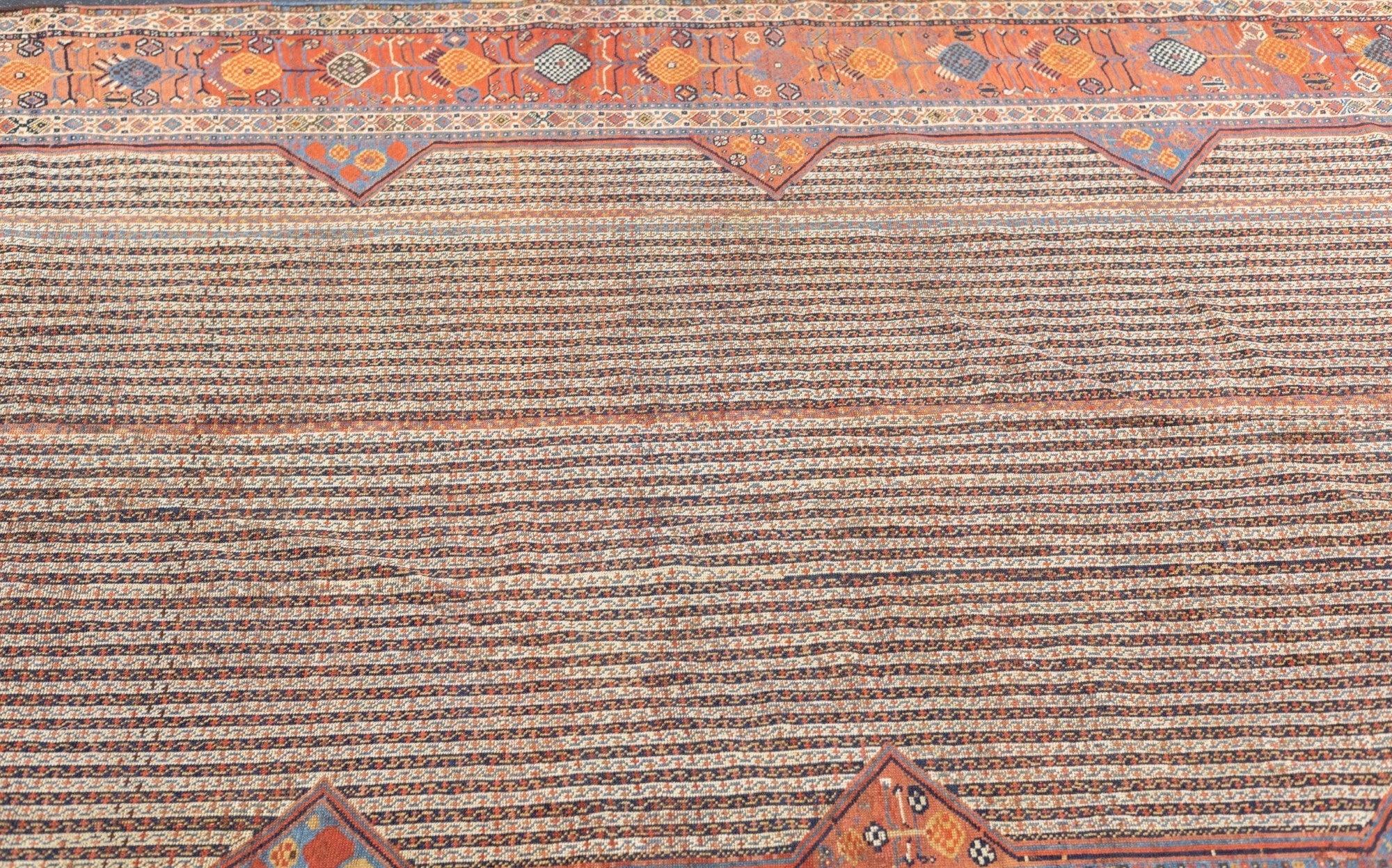 XIX secolo Tappeto antico Khamseh 6'4'' x 15'9'' in vendita