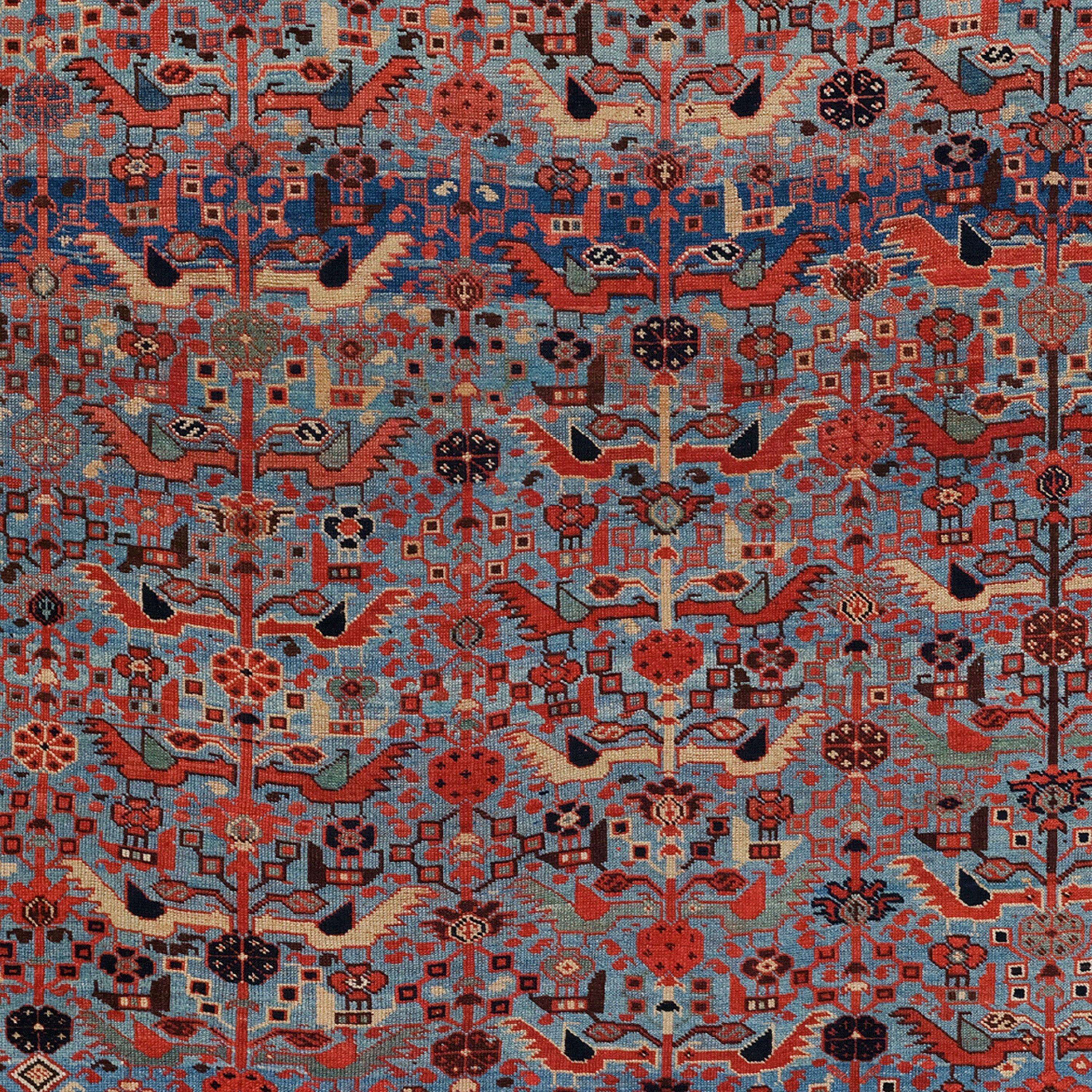 Antique Khamseh Rug, Antique Rug, Antique Carpet, Antique Persian Rug In Good Condition For Sale In Sultanahmet, 34