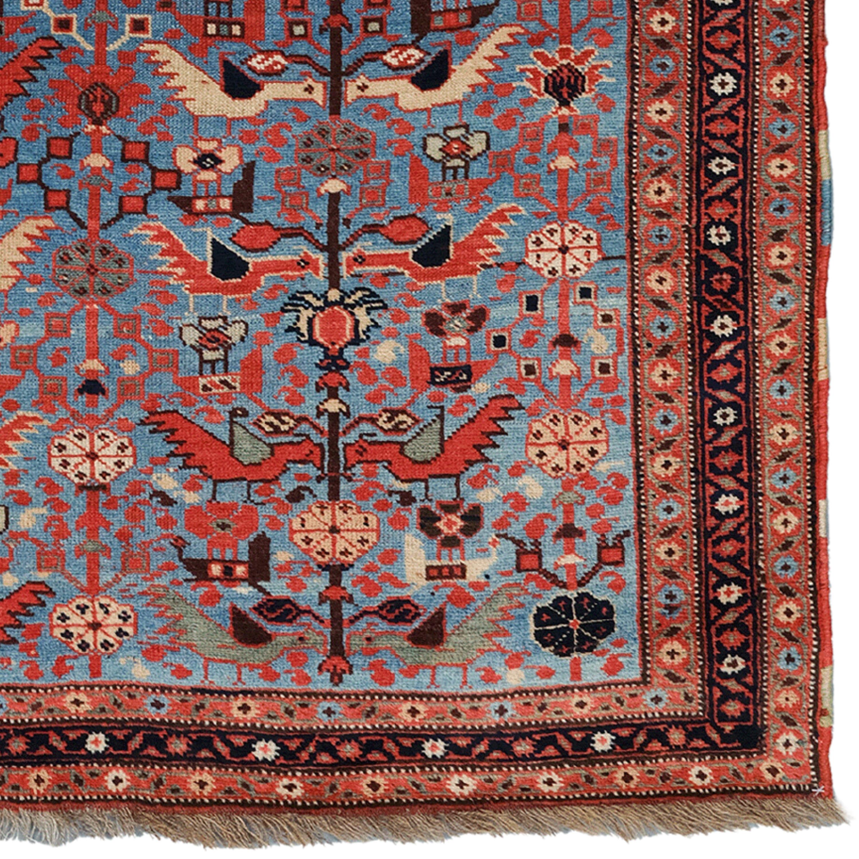 Wool Antique Khamseh Rug, Antique Rug, Antique Carpet, Antique Persian Rug For Sale
