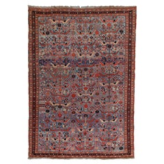 Antiker Khamseh-Teppich, antiker Teppich, antiker Teppich, antiker Teppich, antiker persischer Teppich