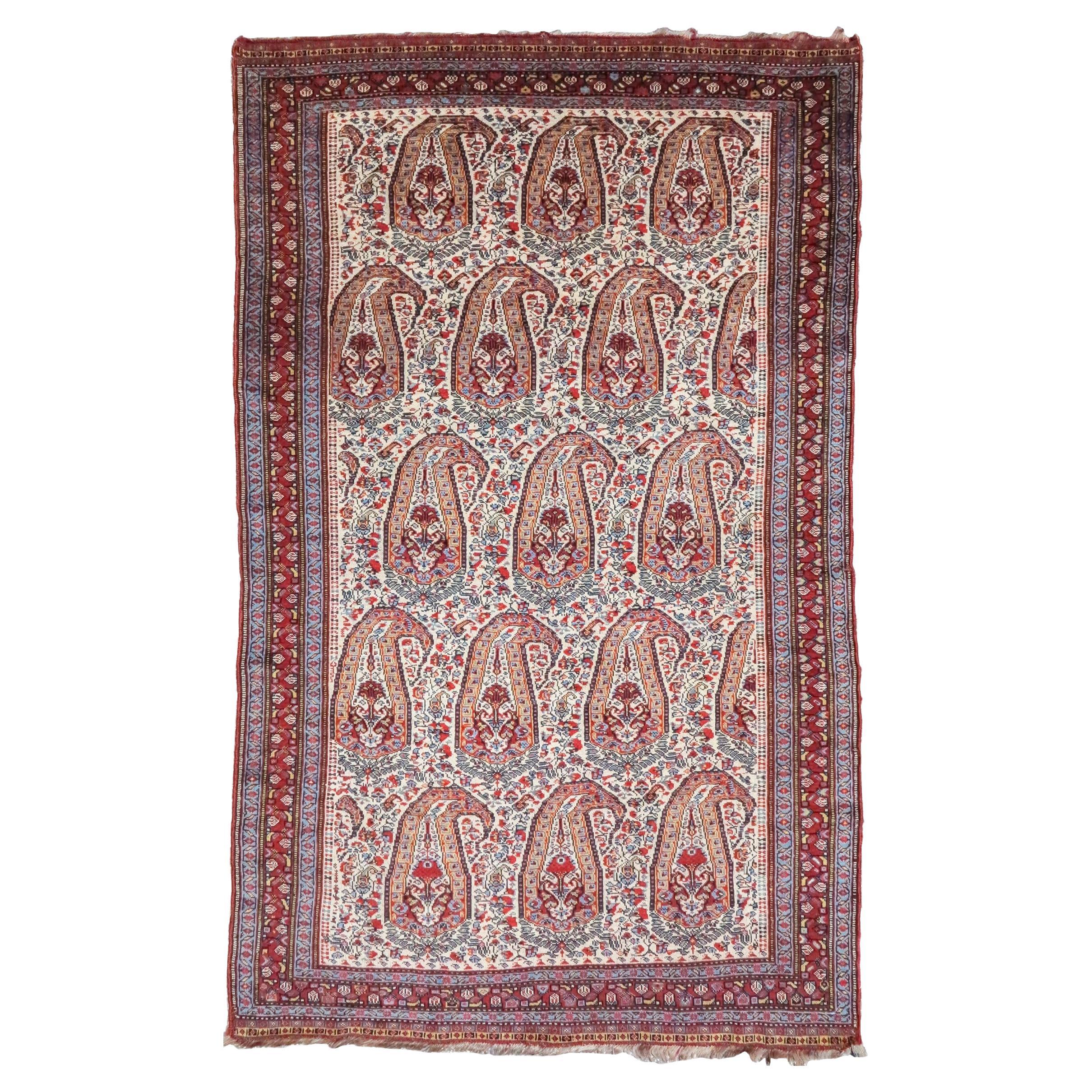 Antique Khamseh Rug, Late 19th Century For Sale