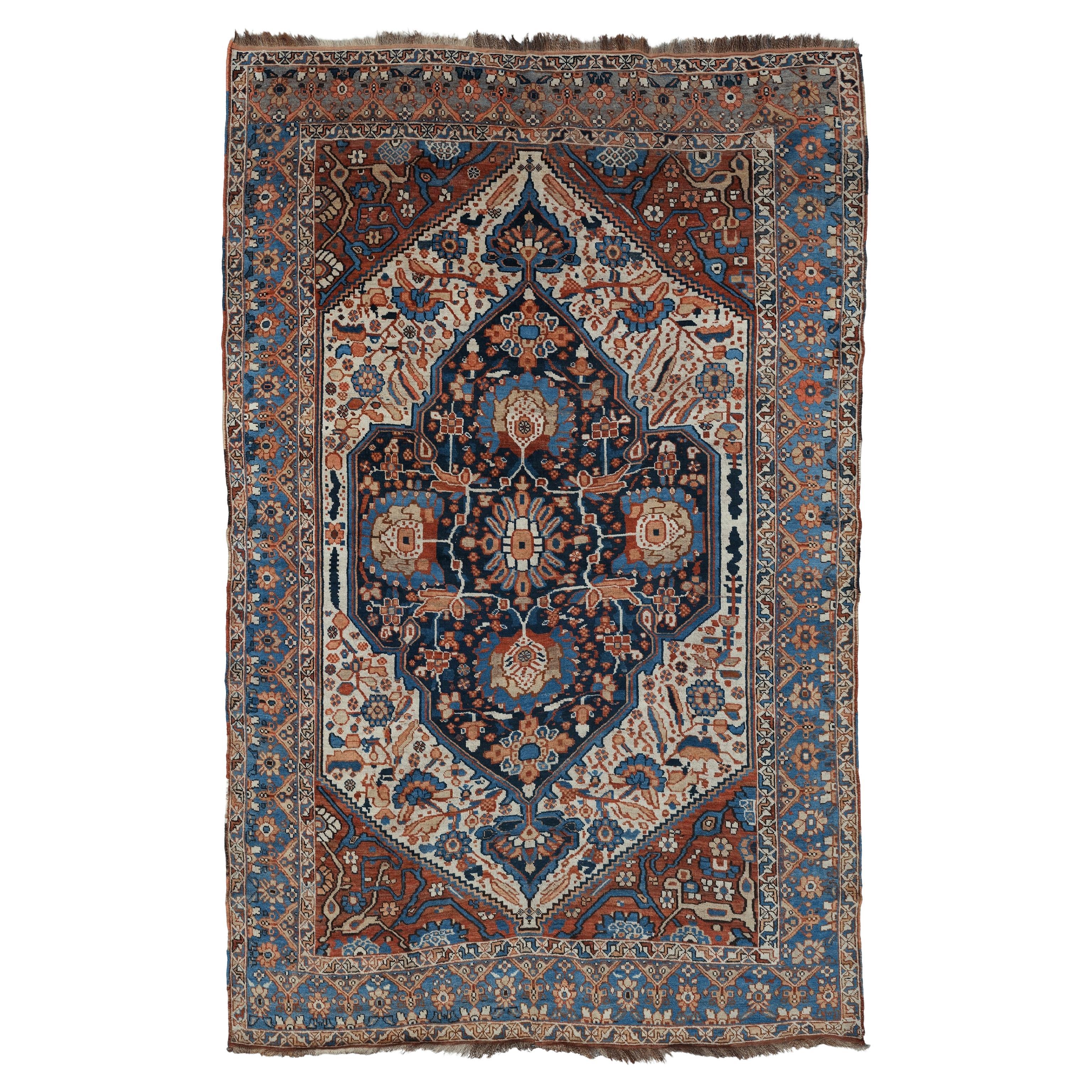 Antiker Khamseh-Teppich - Khamseh-Teppich aus dem späten 19. Jahrhundert, antiker Teppich