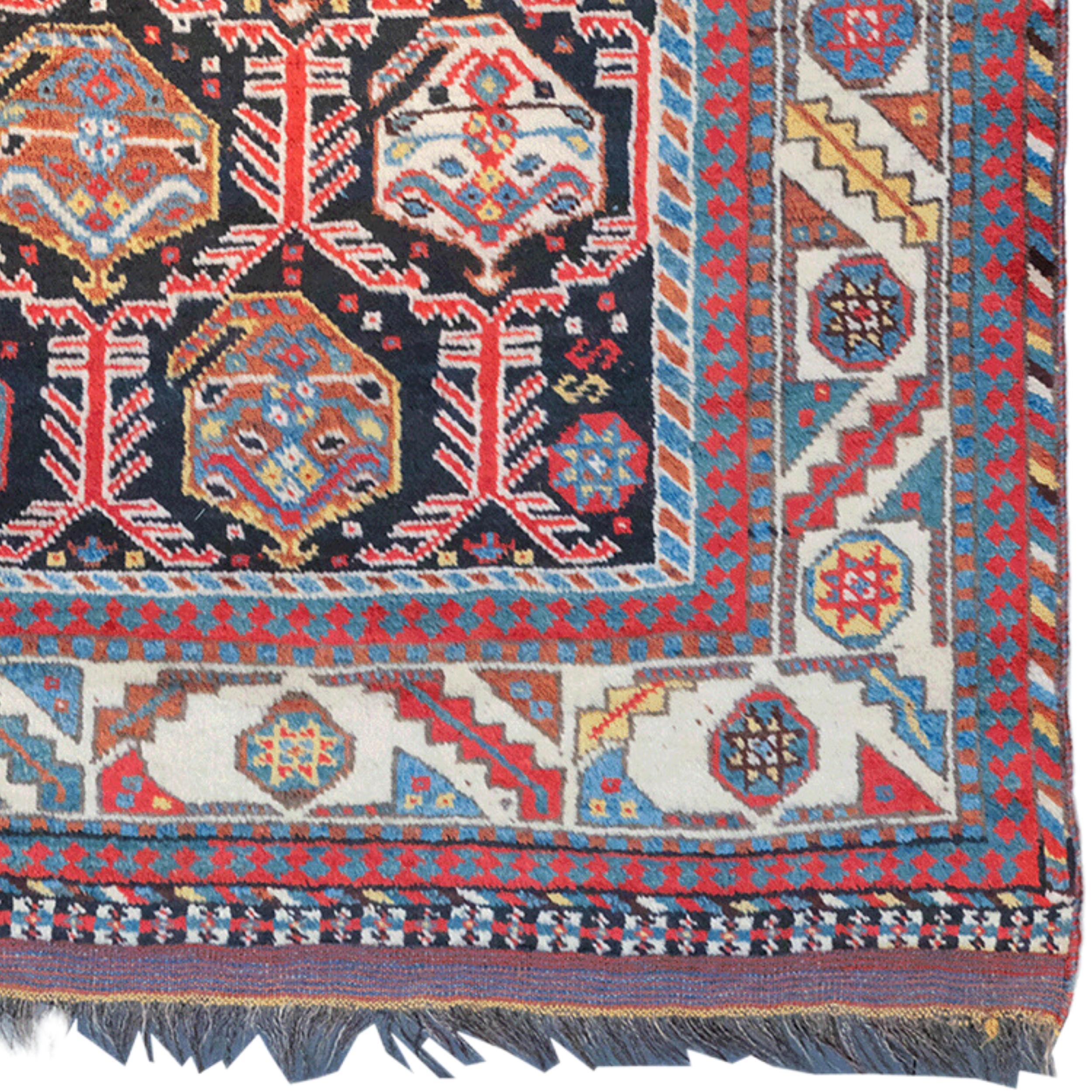 Antique Khamseh Rug - Late 19th Century Persian Khamseh Rug For Sale 1