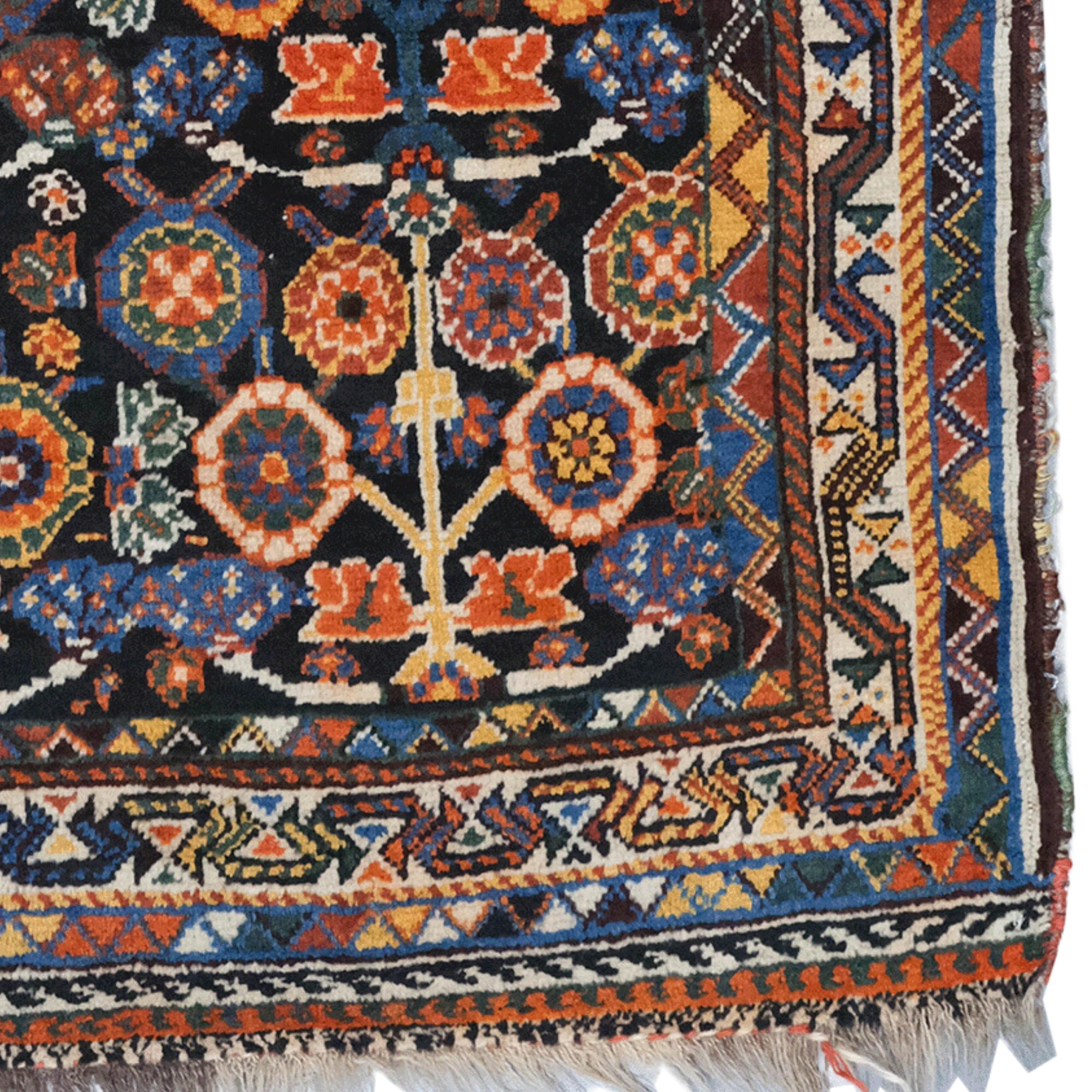 Antique Khamseh Rug - Late 19th Century Persian Khamseh Rug For Sale 1
