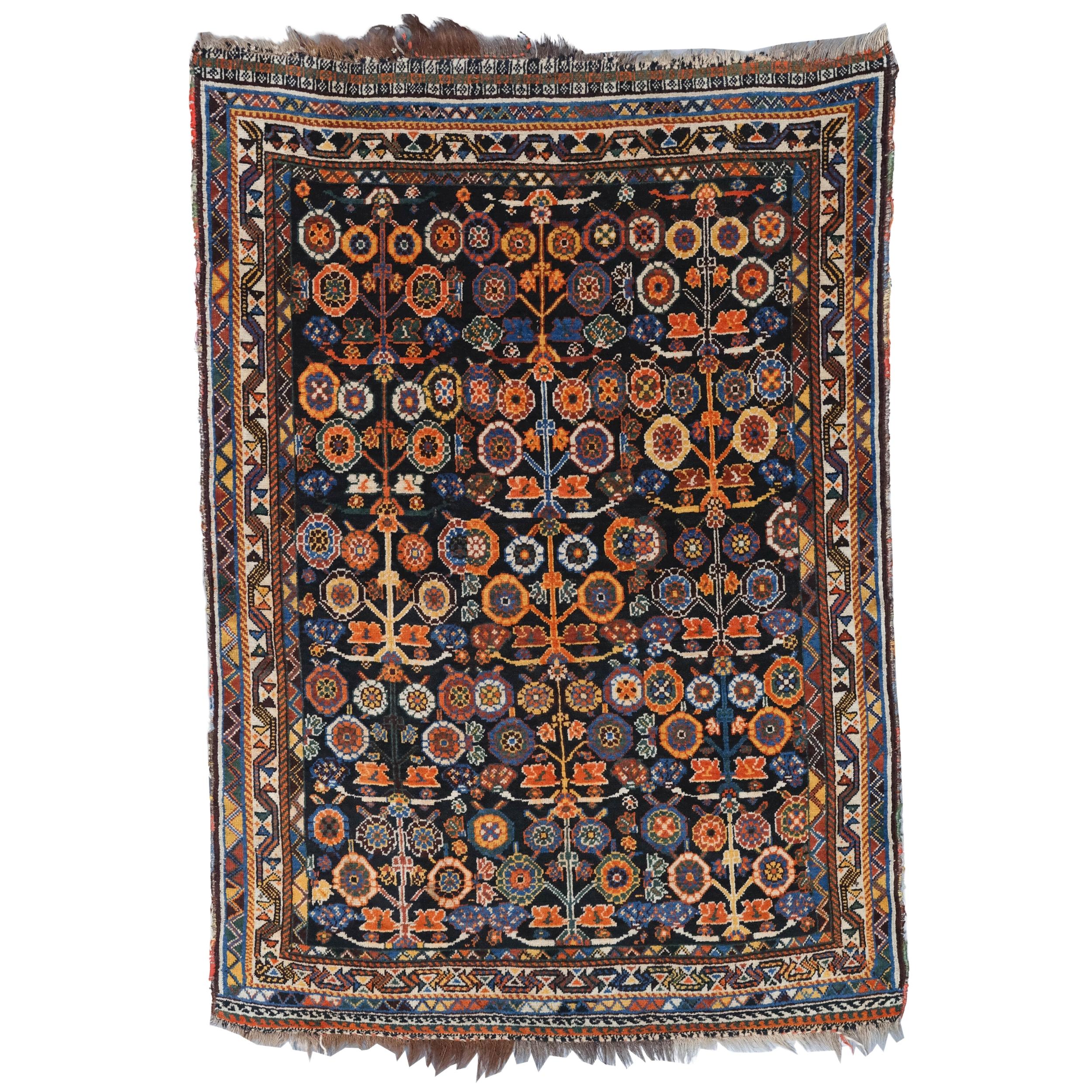 Antique Khamseh Rug - Late 19th Century Persian Khamseh Rug
