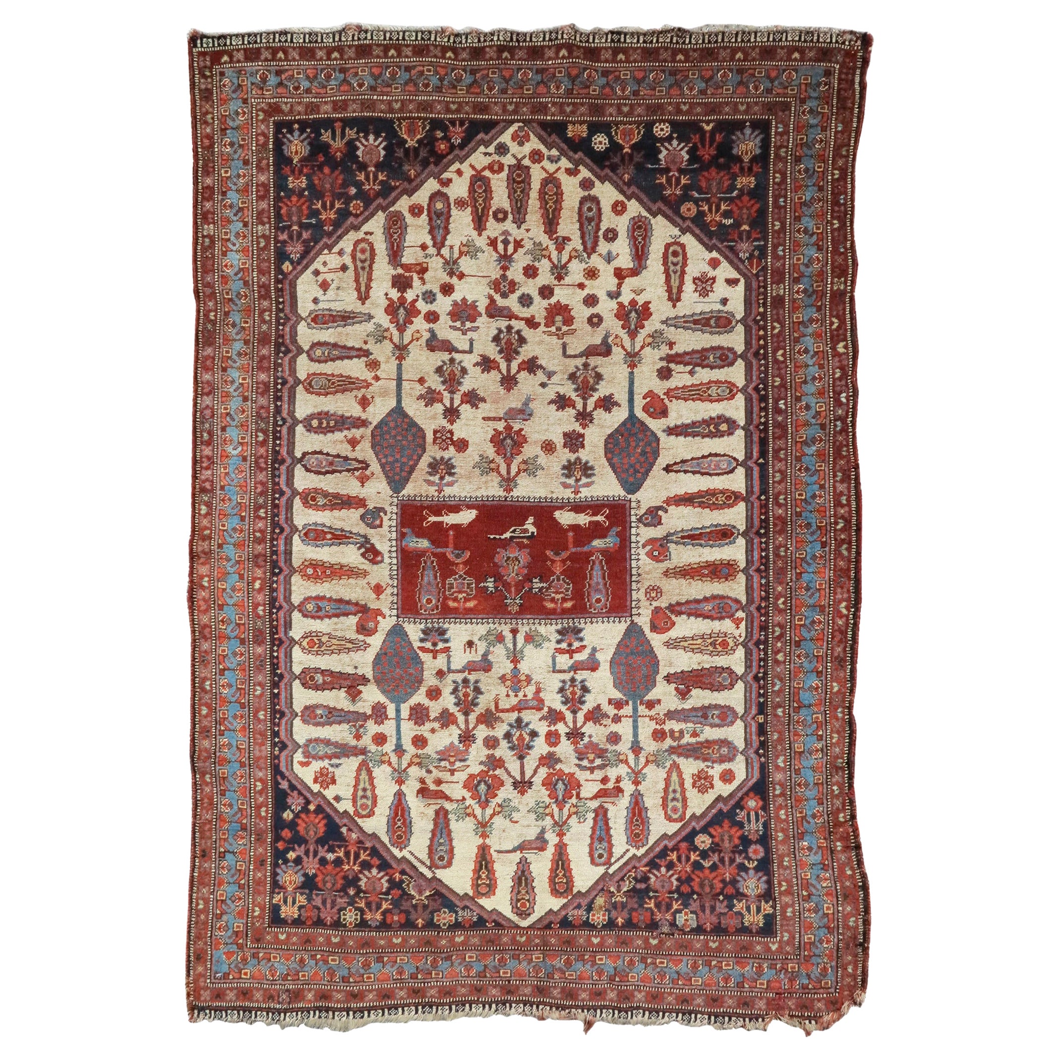 Antiker Khamseh-Teppich, Mitte des 19. Jahrhunderts im Angebot