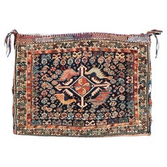 Antique Khamseh saddle bag with 'bird' design.  Circa 1880.