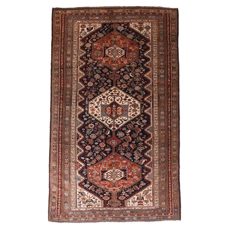 Antique Khamseh Tribal Rug For Sale at 1stDibs