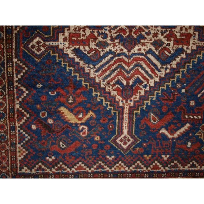 Antiker Khamseh-Stammesteppich, um 1900 (Asiatisch) im Angebot