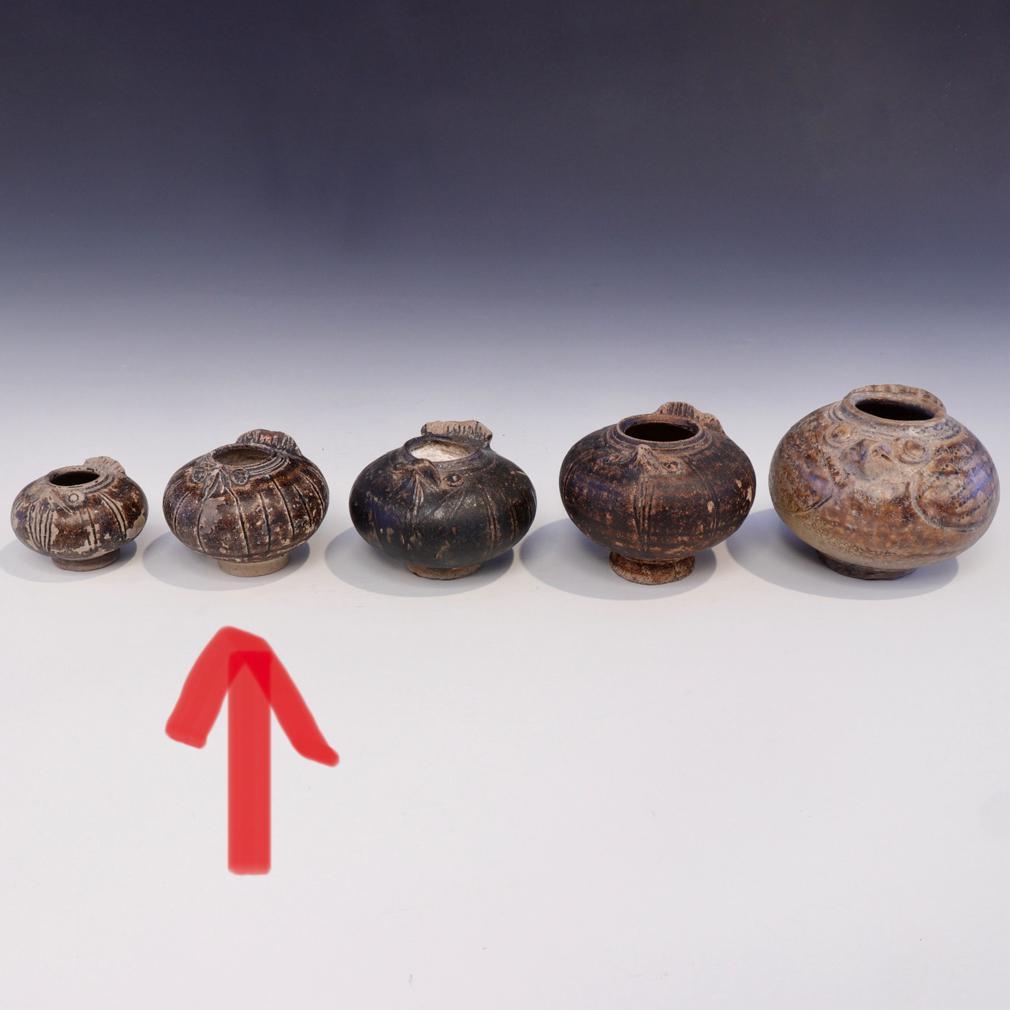Ancien pot à chaux khmer en céramique en forme d'oiseau en vente 6