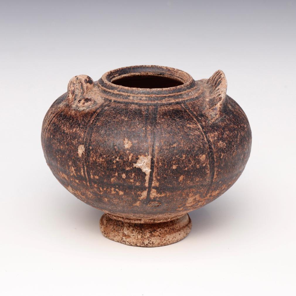 Other Antique Khmer Bird Shaped Ceramic Lime Pot For Sale