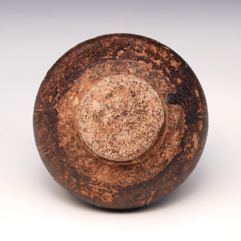 18th Century and Earlier Antique Khmer Bird Shaped Ceramic Lime Pot For Sale