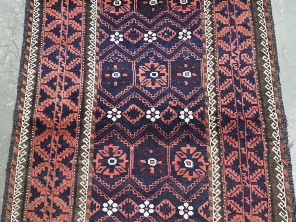 Perse Ancien tapis Khorasan avec motif Mina Khani, vers 1900 en vente