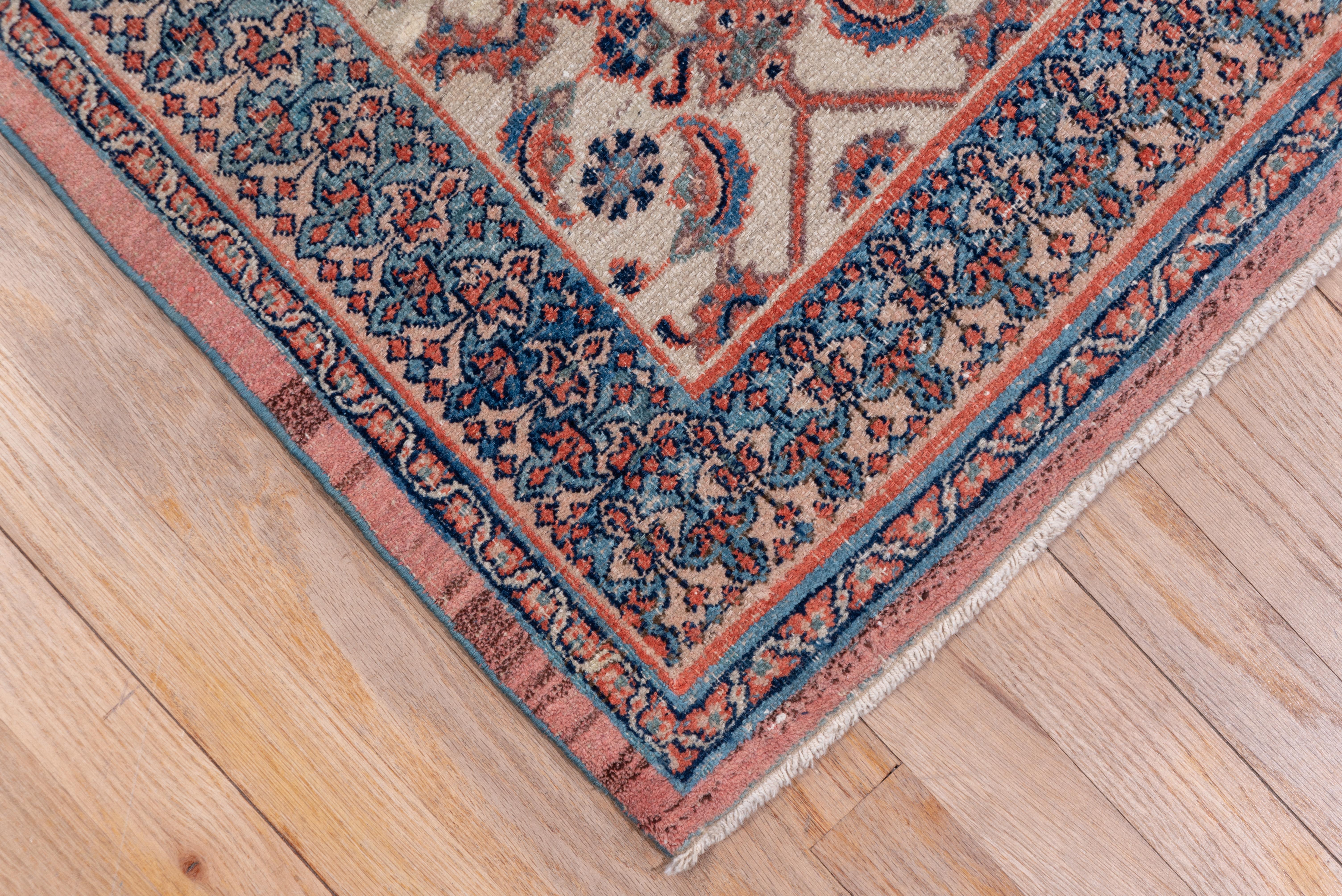 Persian Antique Khorassan Carpet, circa 1910s, Shabby Chic For Sale