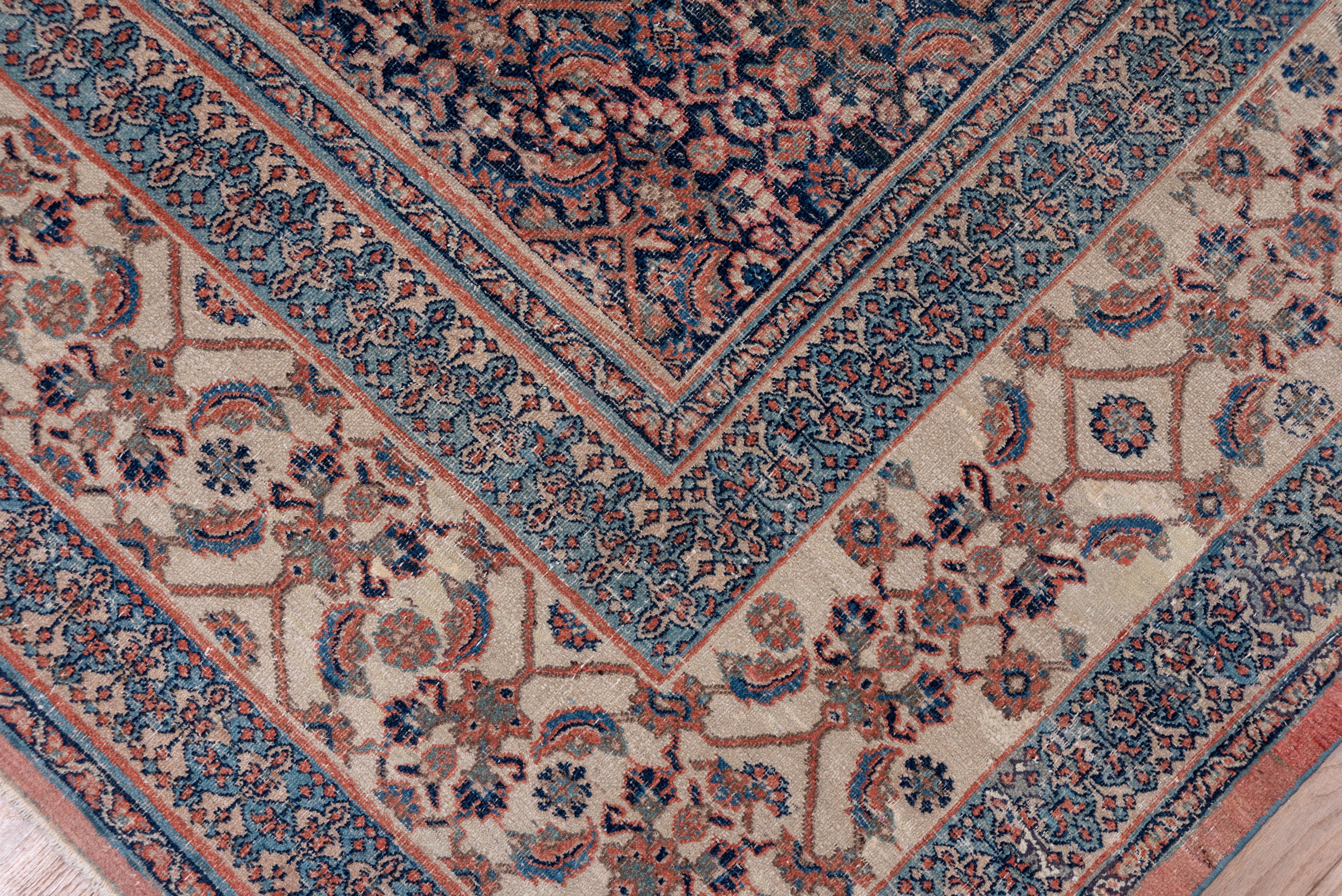 Antique Khorassan Carpet, circa 1910s, Shabby Chic For Sale 2