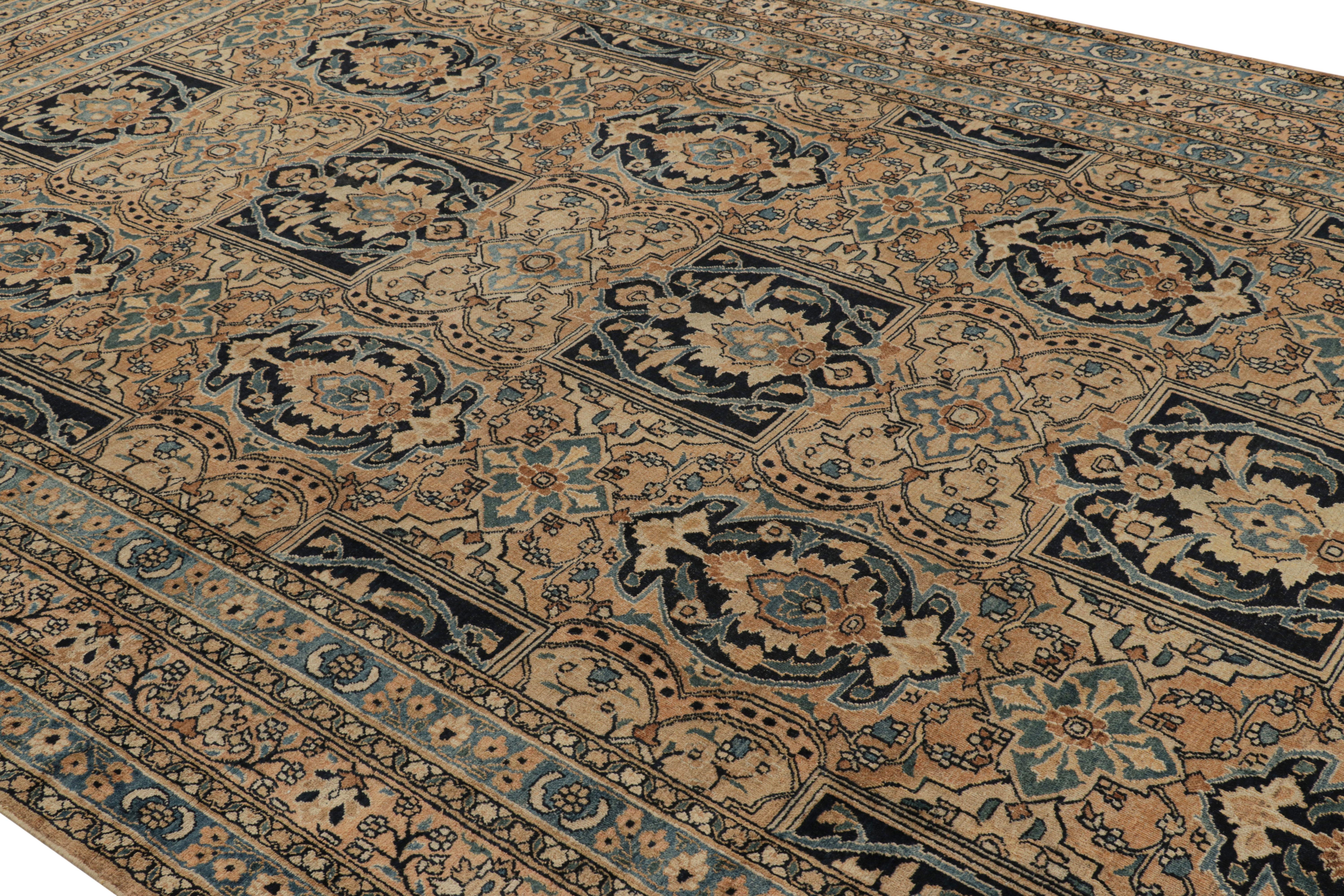 This 8x13 antique Persian rug of Khorassan provenance is a rich and exciting new curation from Rug & Kilim’s collection of important classics—a particularly unique find among works of a celebrated weaving tradition, made with hand-knotted wool circa