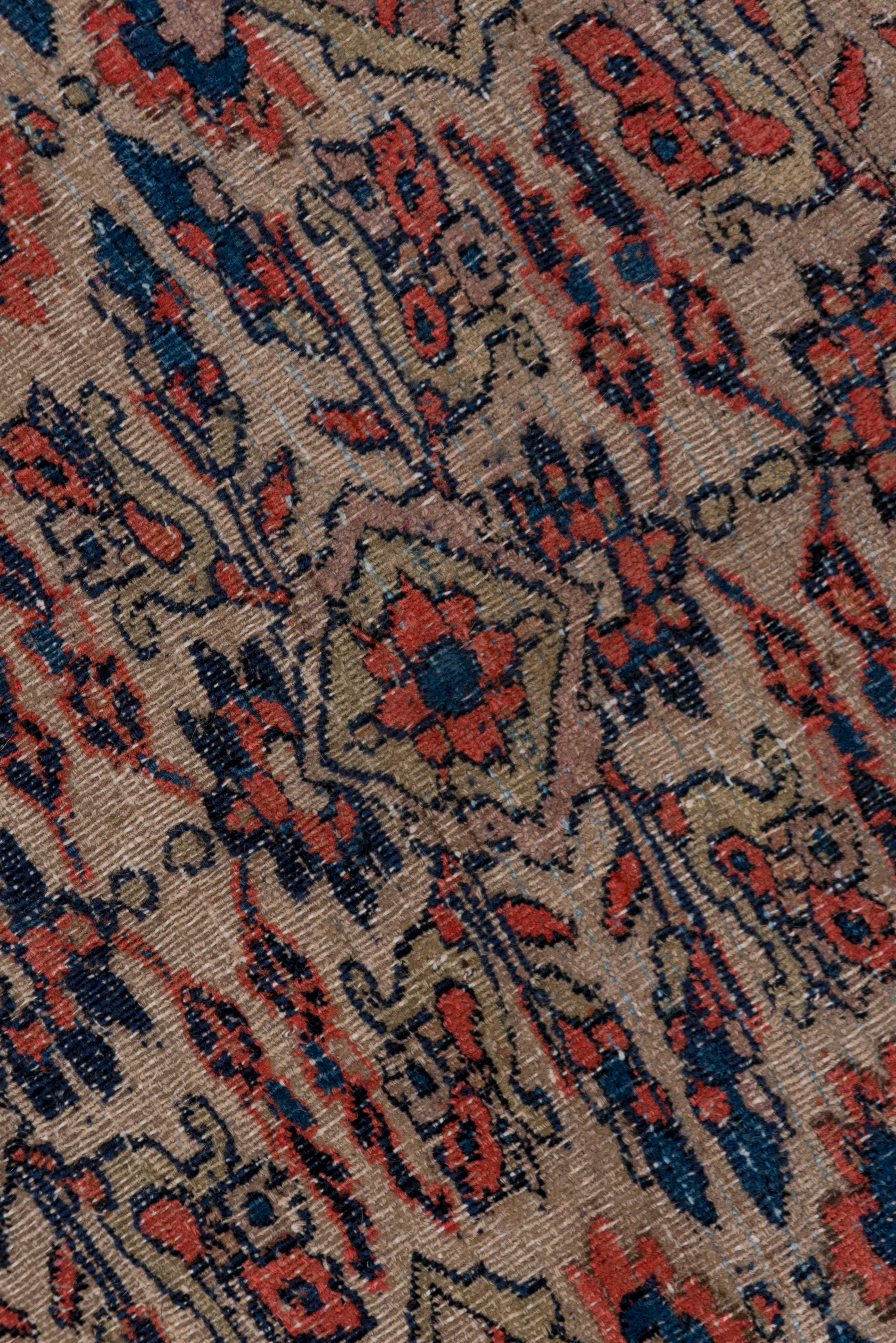 20th Century Antique Khorassan Rug Persian Floral Grid For Sale