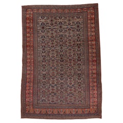 Antique Khorassan Rug Persian Floral Grid
