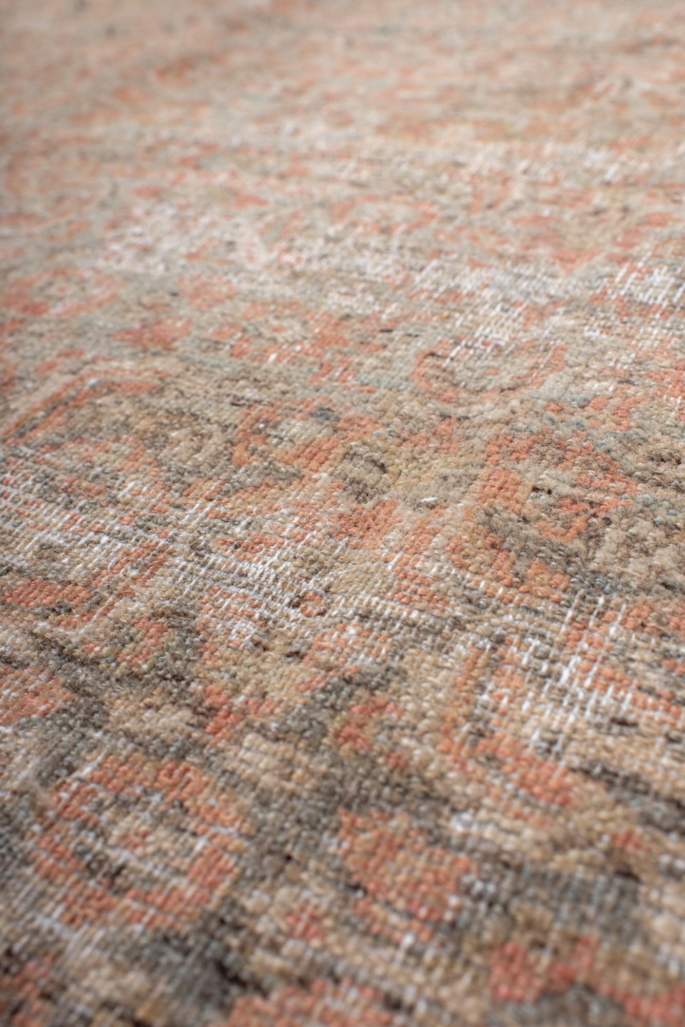 Antique Khorassan Rug with Faded Allover Floral Pattern In Fair Condition For Sale In New York, NY