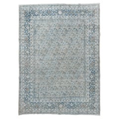 Antique Khorassan with Beige Field and Blue Boteh Design 