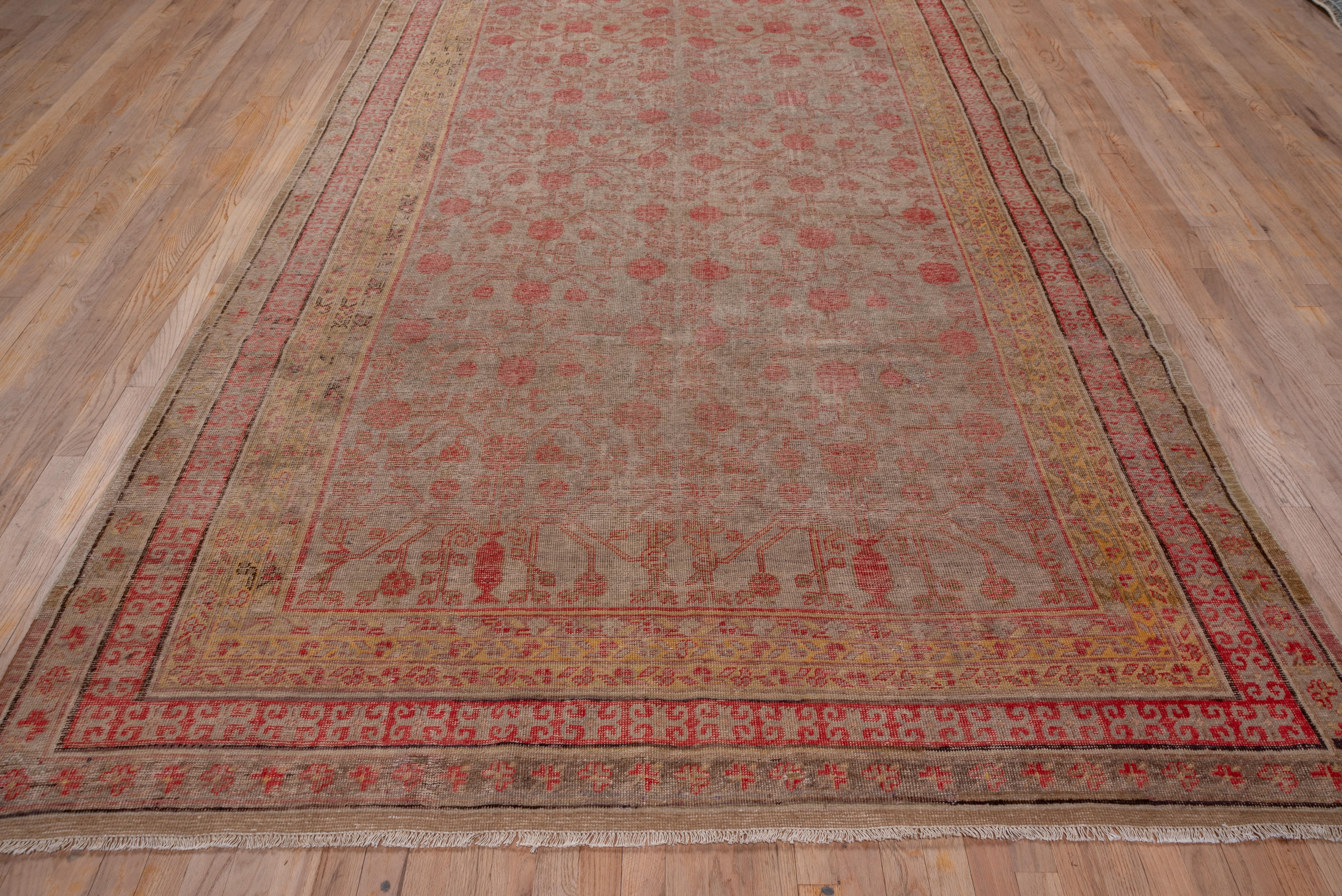 East Turkestani Antique Khotan Carpet, circa 1910s For Sale