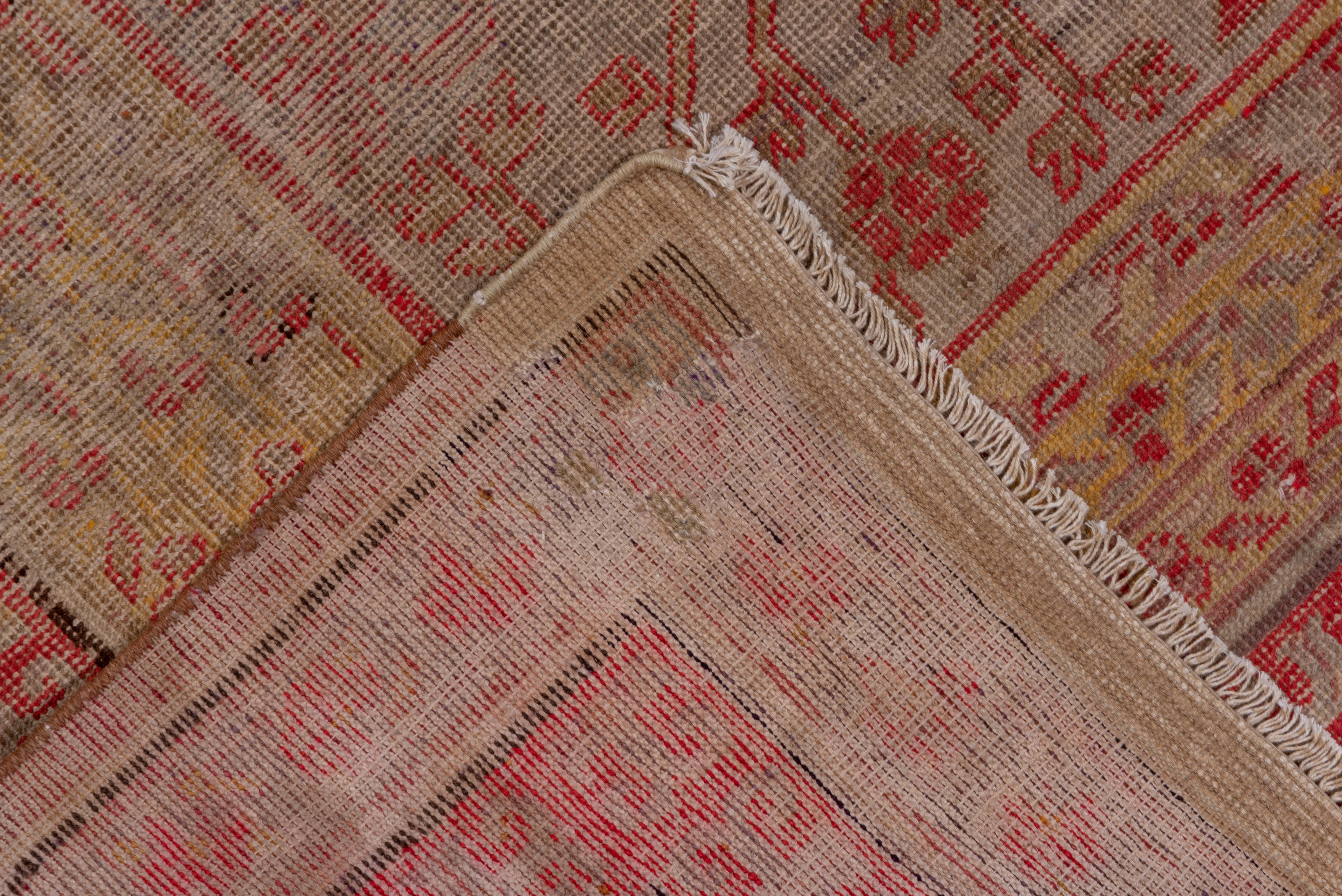 Wool Antique Khotan Carpet, circa 1910s For Sale