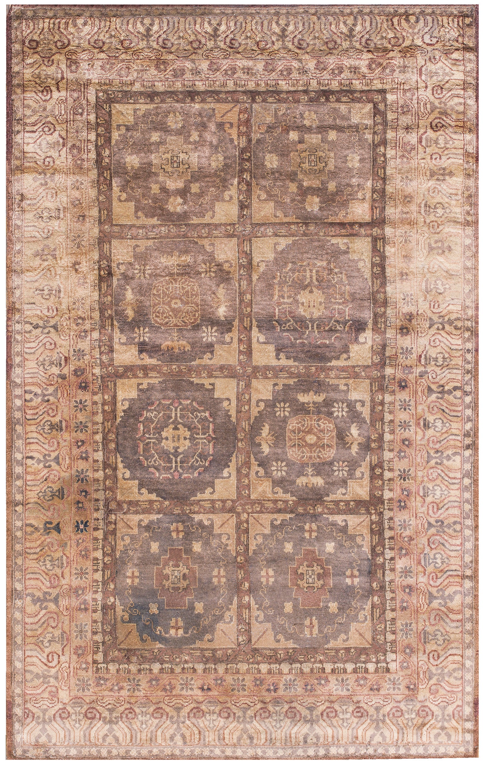 Early 20th Century Central Asian Chinese Khotan Carpet (6'3" x 10' - 191 x 305) For Sale