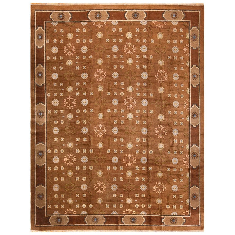 Antique Khotan Design Mongolian Rug Size 8 Ft 10 In X 11 - 10 X 11 Ft Rug Antique Khotan Design Mongolian Rug Size 8 Ft 10 In X 11 - 10 X 11 Ft Rug