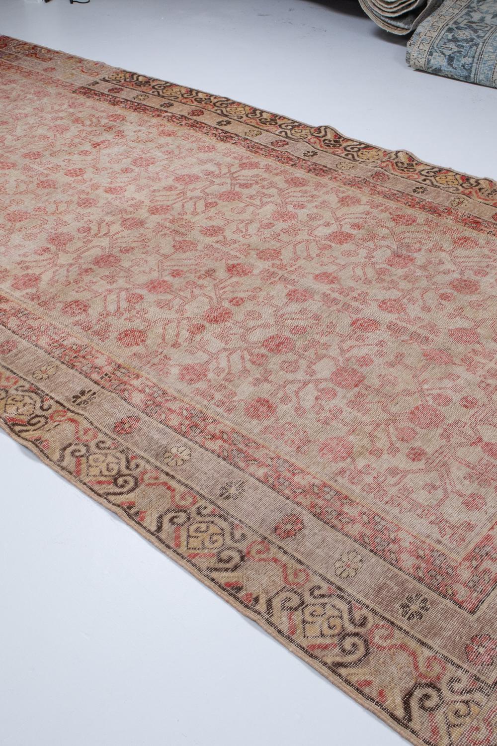 Antique Khotan Gallery Rug In Good Condition For Sale In West Palm Beach, FL
