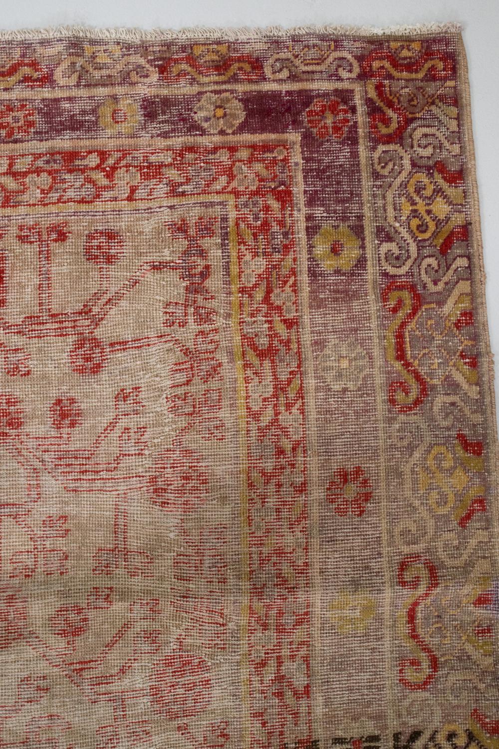 Wool Antique Khotan Gallery Rug For Sale