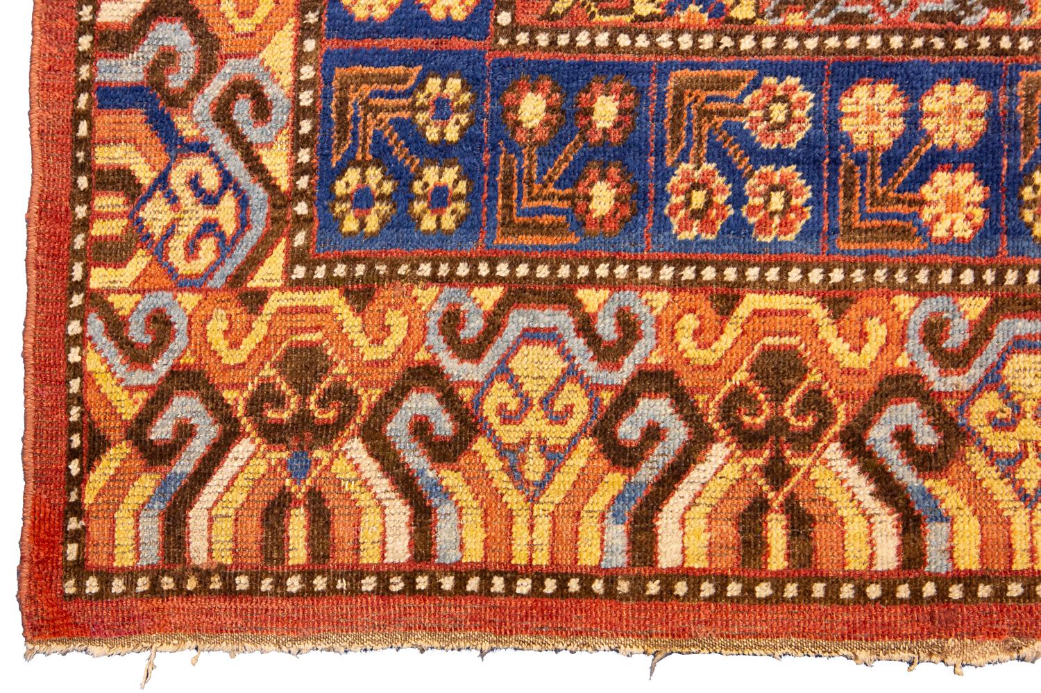 Hand-Knotted Antique Khotan Rug, 1800-1820 For Sale