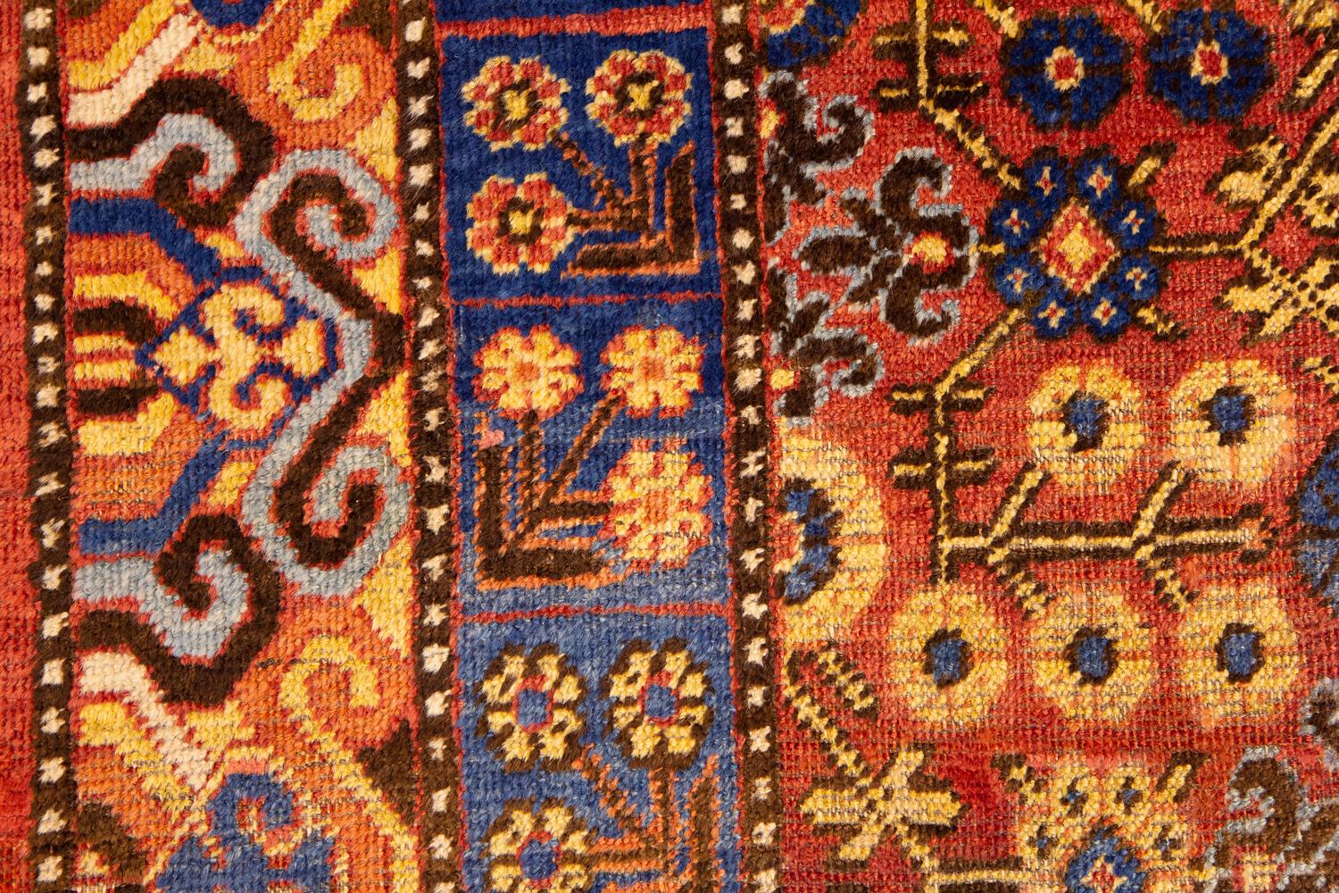 Wool Antique Khotan Rug, 1800-1820 For Sale