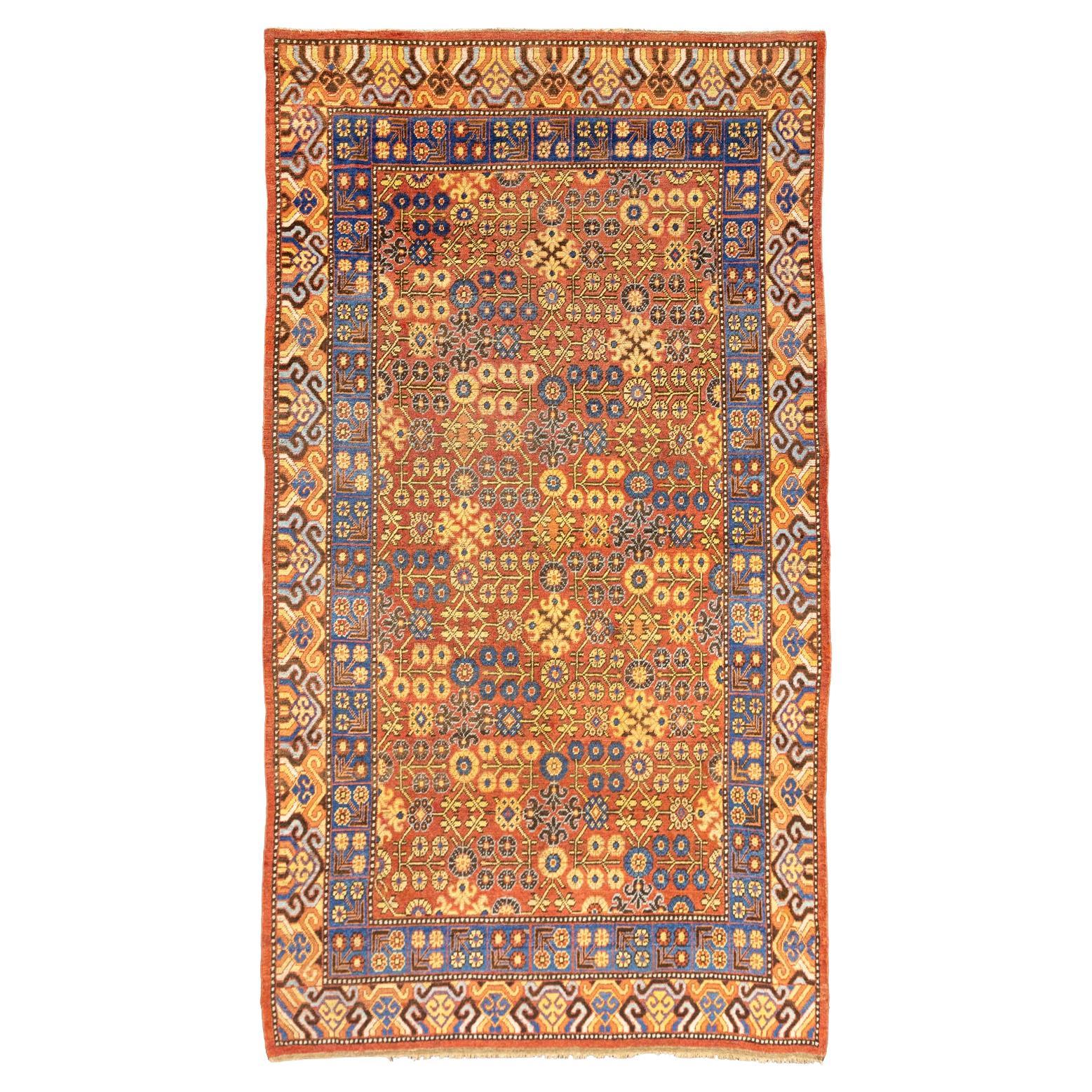 Antique Khotan Rug, 1800-1820 For Sale