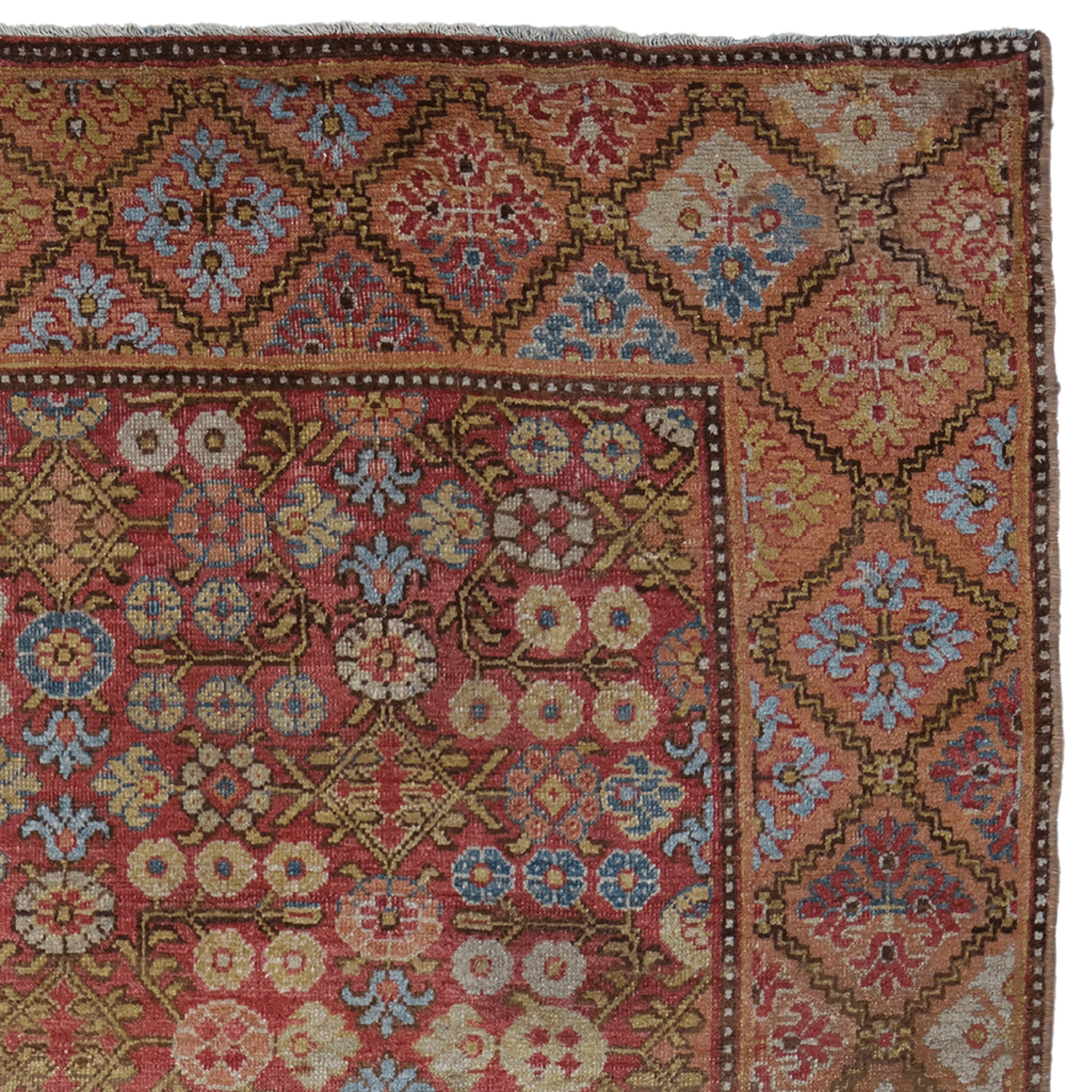 Antiker Khotan-Teppich - Khotan-Teppich aus dem 19. Jahrhundert, antiker asiatischer Teppich, antiker Teppich im Zustand „Gut“ im Angebot in Sultanahmet, 34