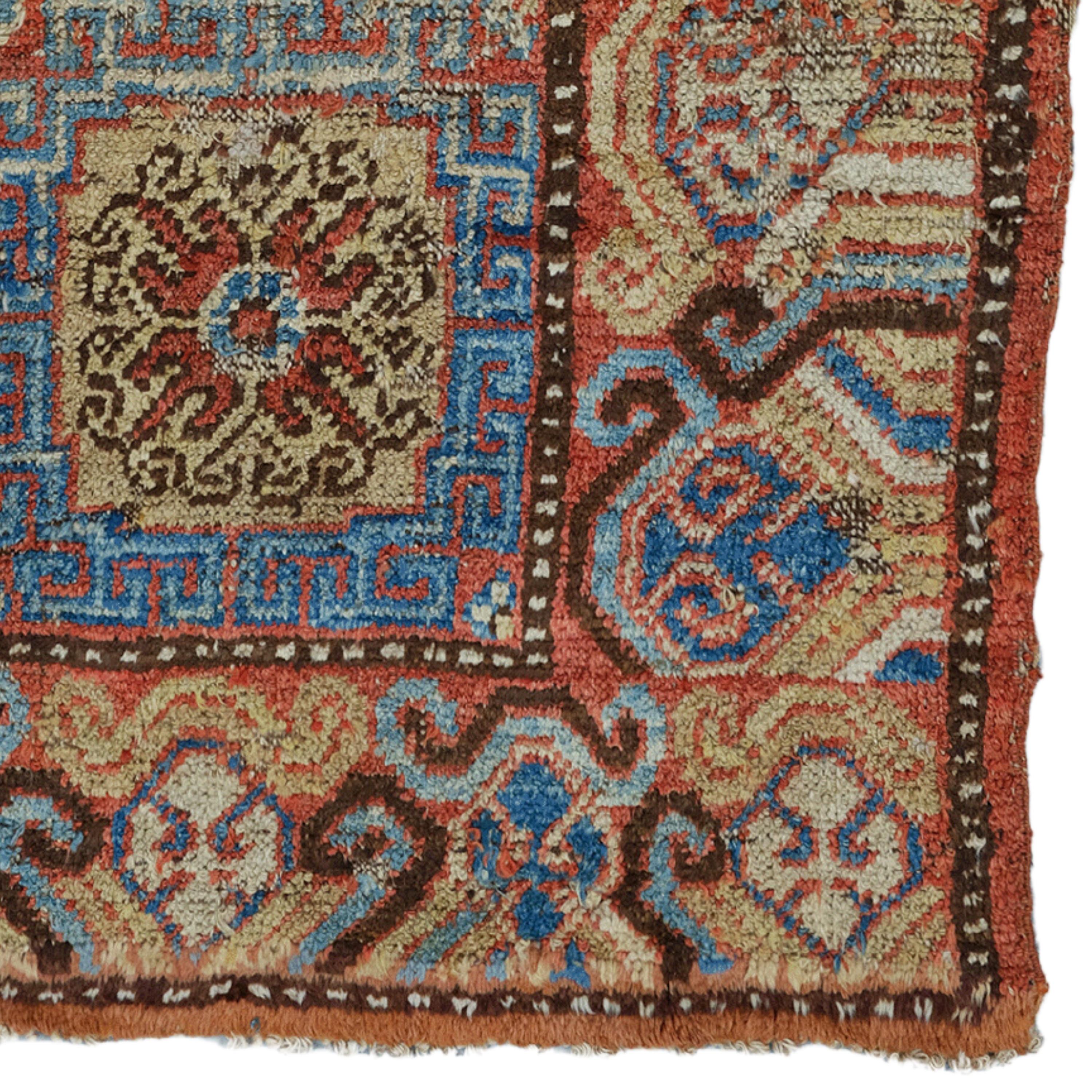 Antiker Khotan-Teppich - Khotan-Teppich des 19. Jahrhunderts, handgewebter Teppich, antiker Teppich (Wolle) im Angebot