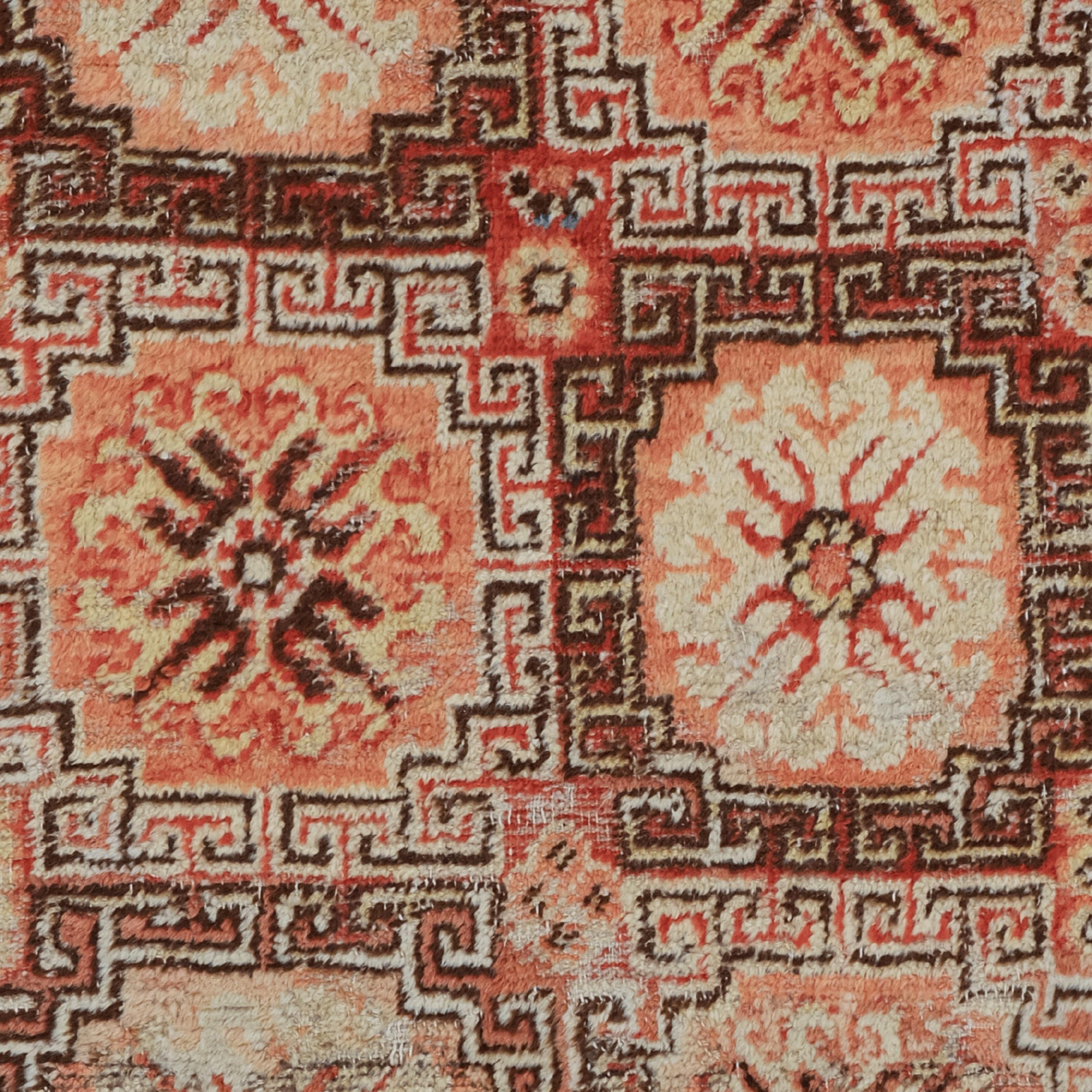 Antiker Khotan-Teppich - Khotan-Teppich aus dem 19. Jahrhundert, handgewebter türkischer Teppich, antiker Teppich (Ostturkestanisch) im Angebot