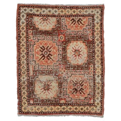 Antiker Khotan-Teppich - Khotan-Teppich aus dem 19. Jahrhundert, handgewebter türkischer Teppich, antiker Teppich
