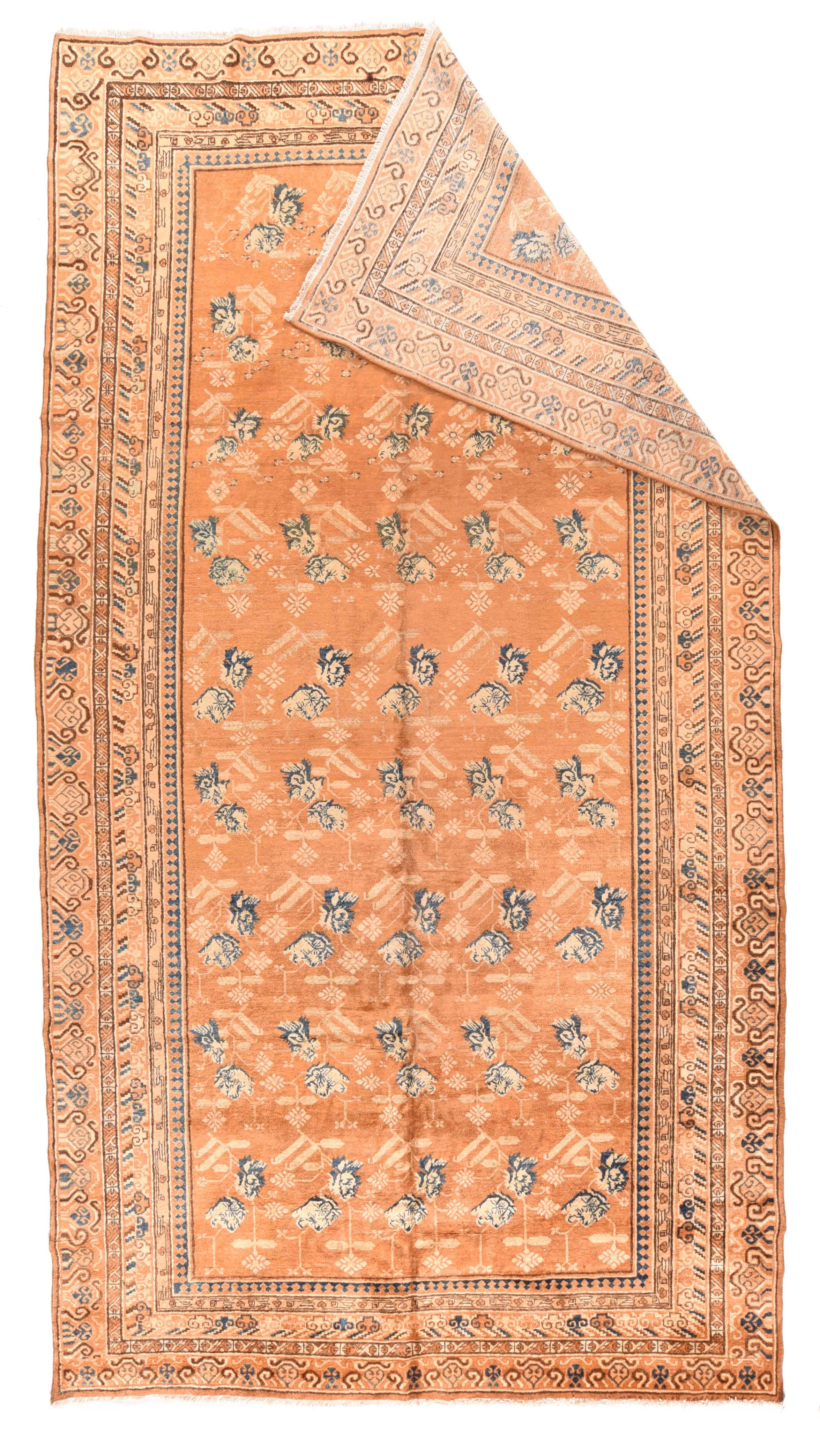 Tapis Khotan antique 7'6