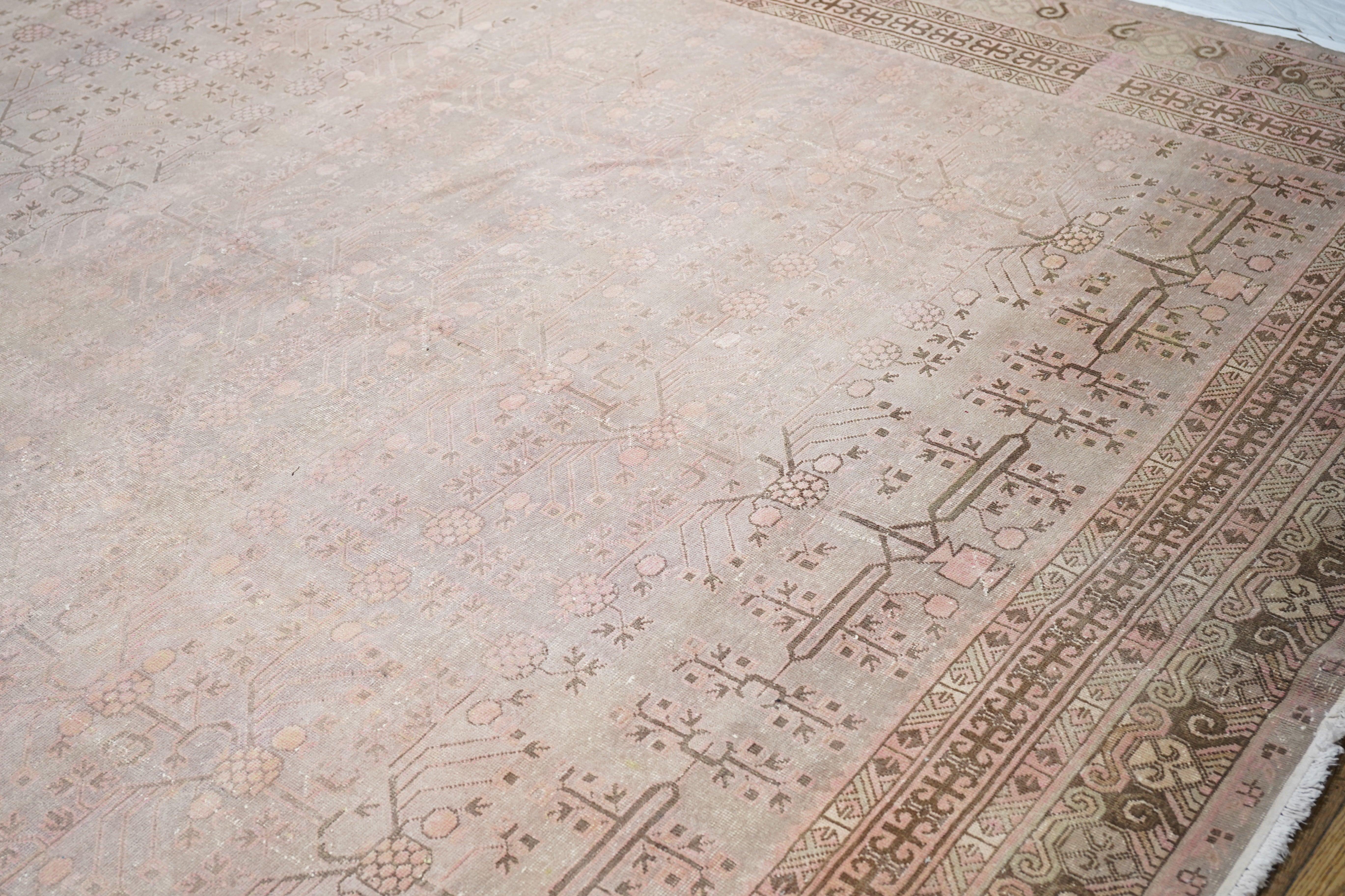 20ième siècle Tapis Khotan ancien 9'5'' x 16'1'' en vente