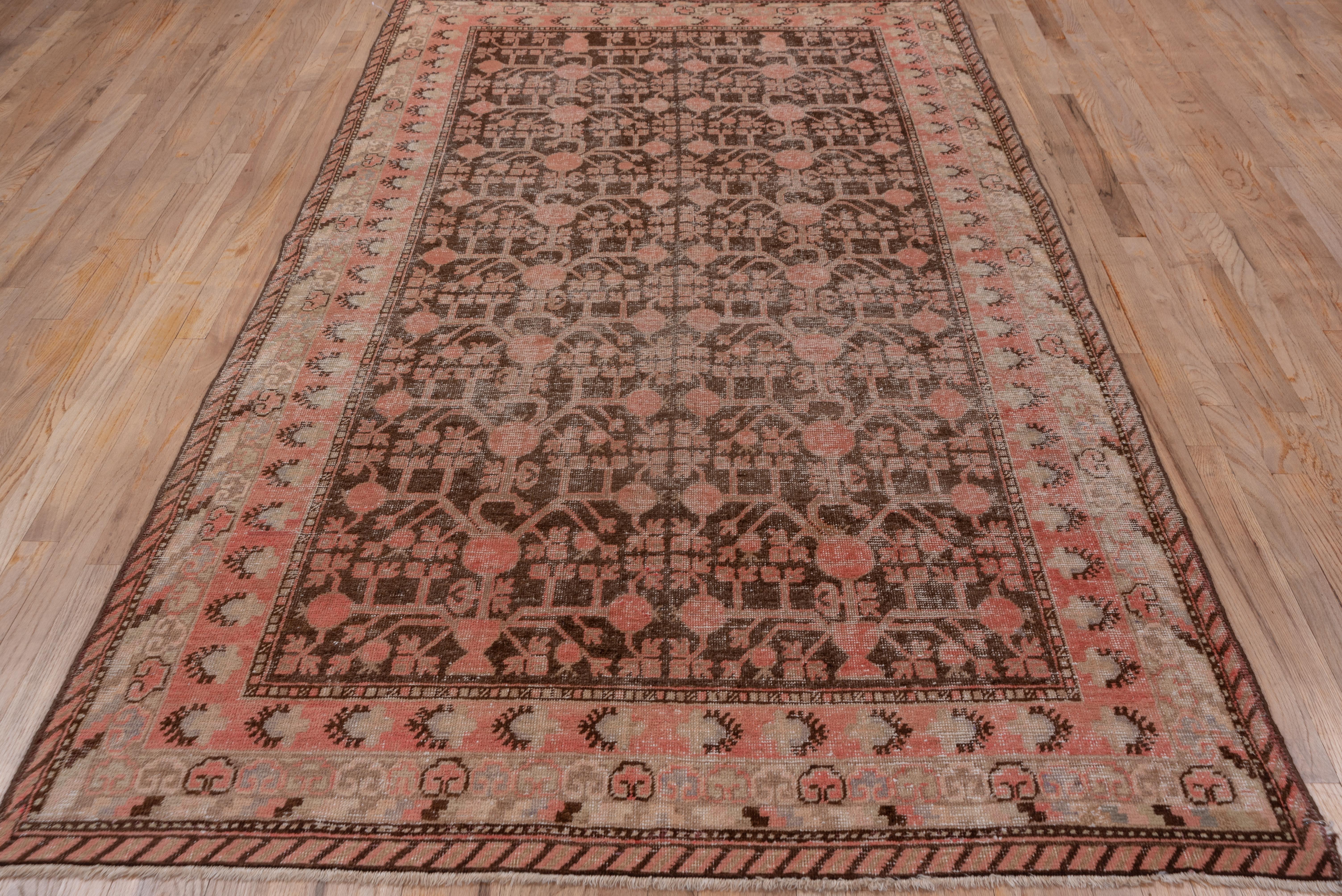 Hand-Knotted Antique Khotan Rug, circa 1920s, Cool Colors For Sale