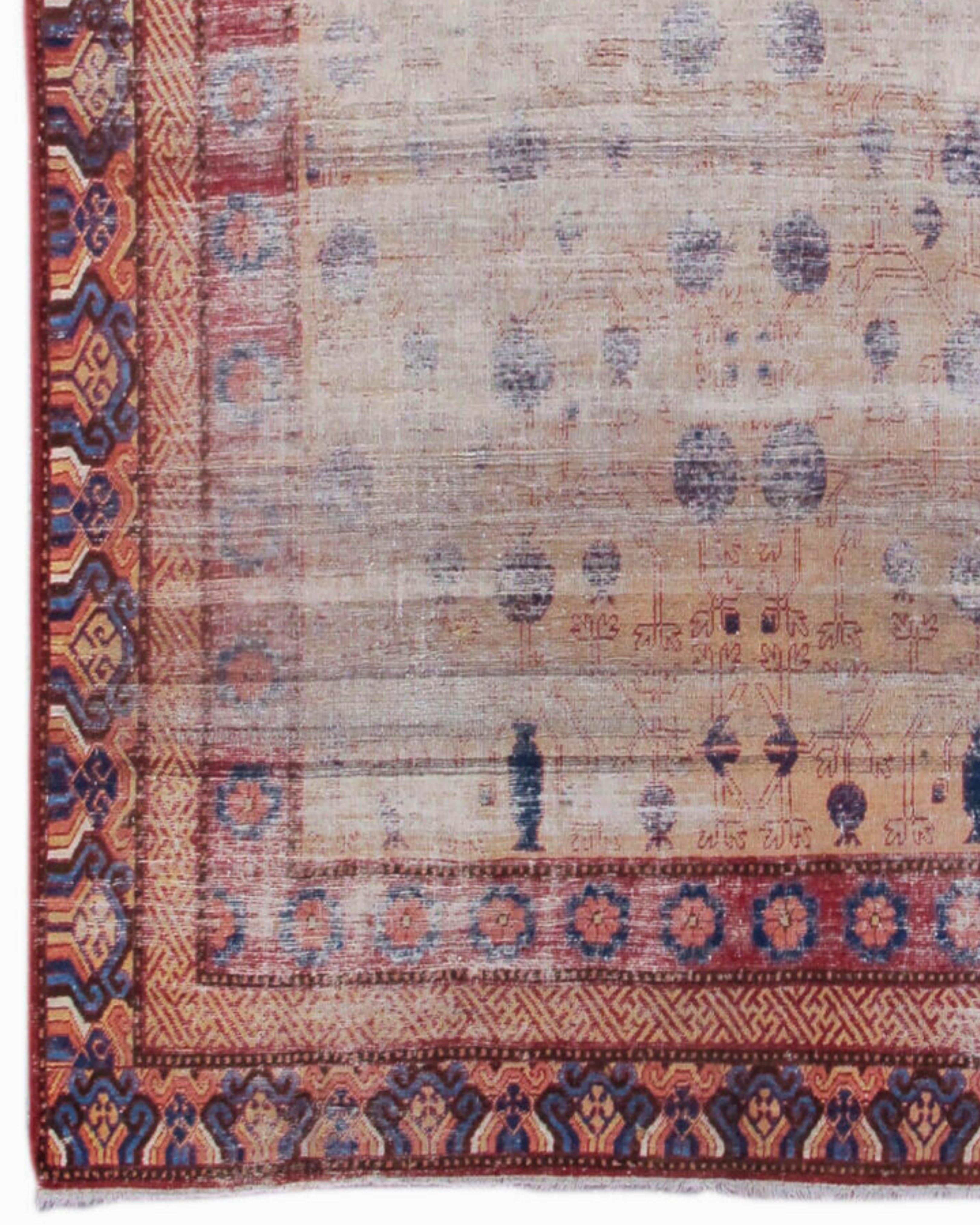 Hand-Knotted Antique Khotan Rug, Early 19th Century For Sale
