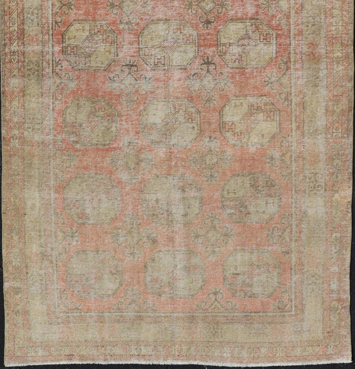 Antique Khotan Rug with Repeating Medallion Design by Keivan Woven Arts  For Sale 1