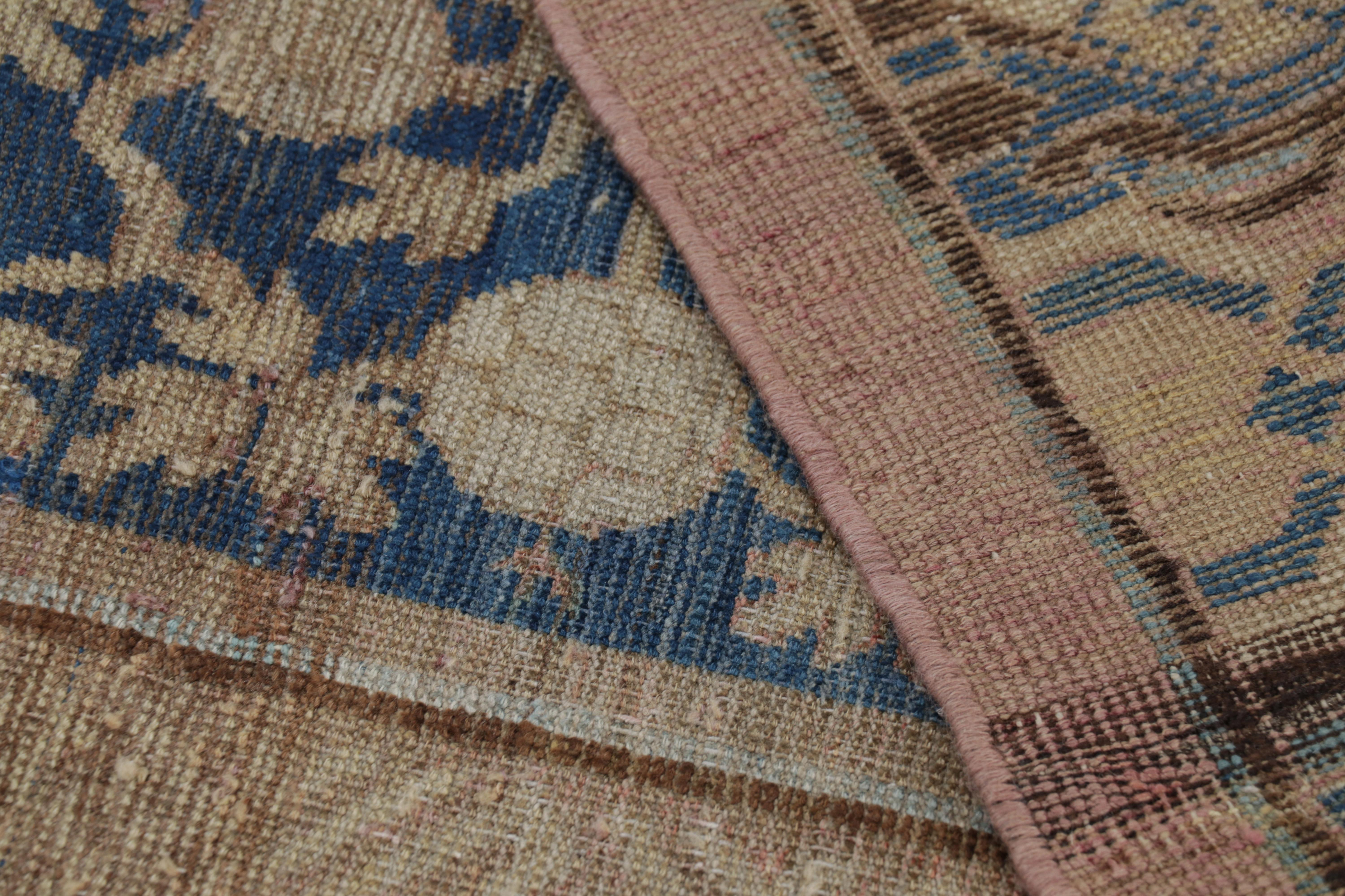 Antiker Khotan-Teppich in Marineblau mit Granatapfelmuster (Wolle) im Angebot