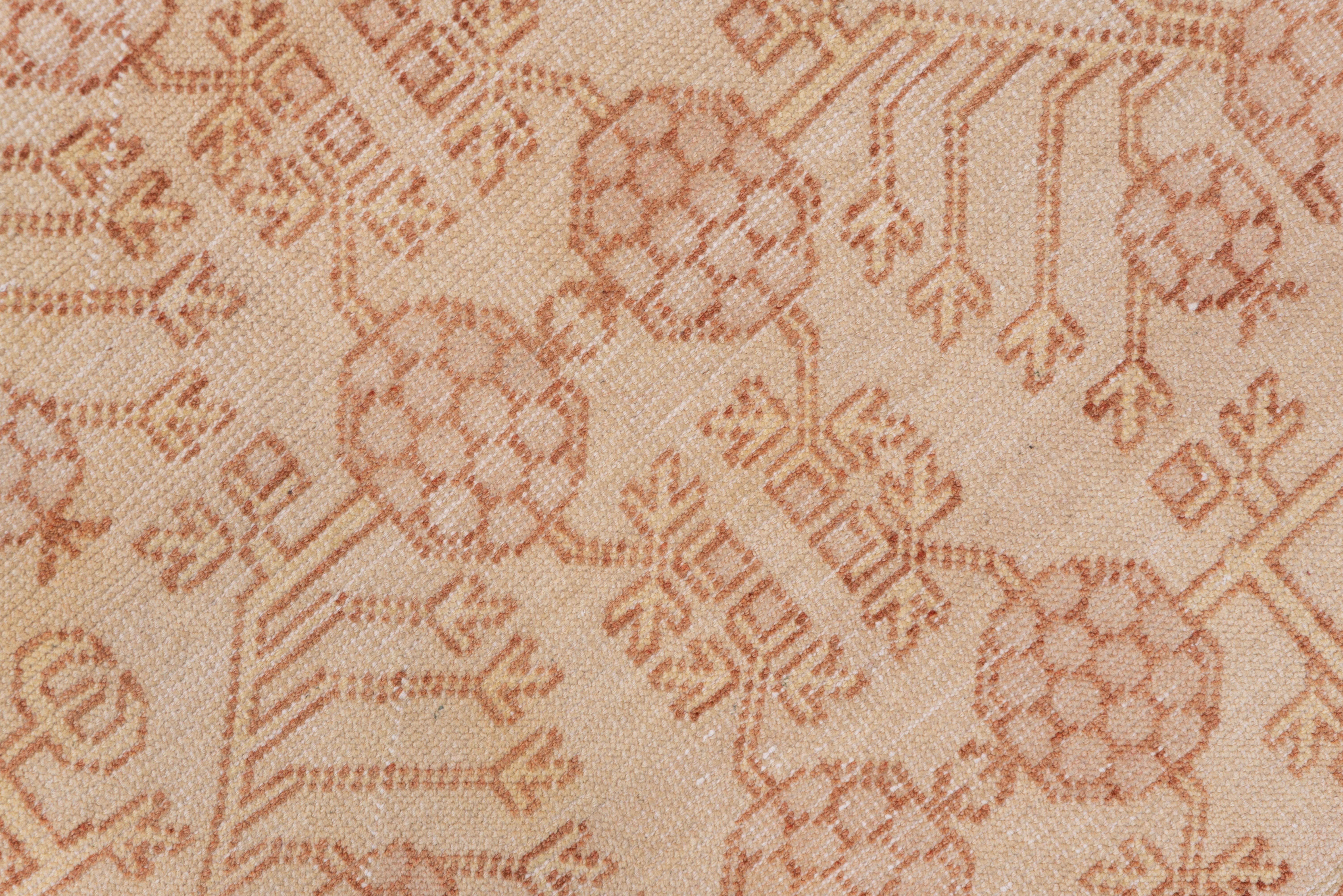 Antiker Khotan-Teppich, rosa Töne, neutrales Farbfeld, Granatapfel-Design im Zustand „Gut“ im Angebot in New York, NY