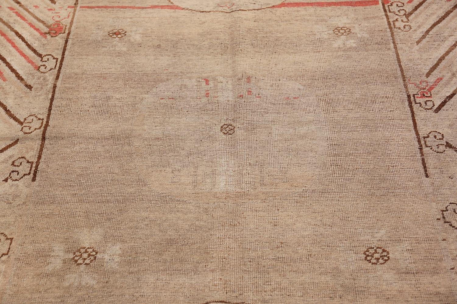 Antique Khotan rug, Country of Origin: East Turkestan, Circa date: 1880. Size: 4 ft 10 in x 9 ft (1.47 m x 2.74 m)


