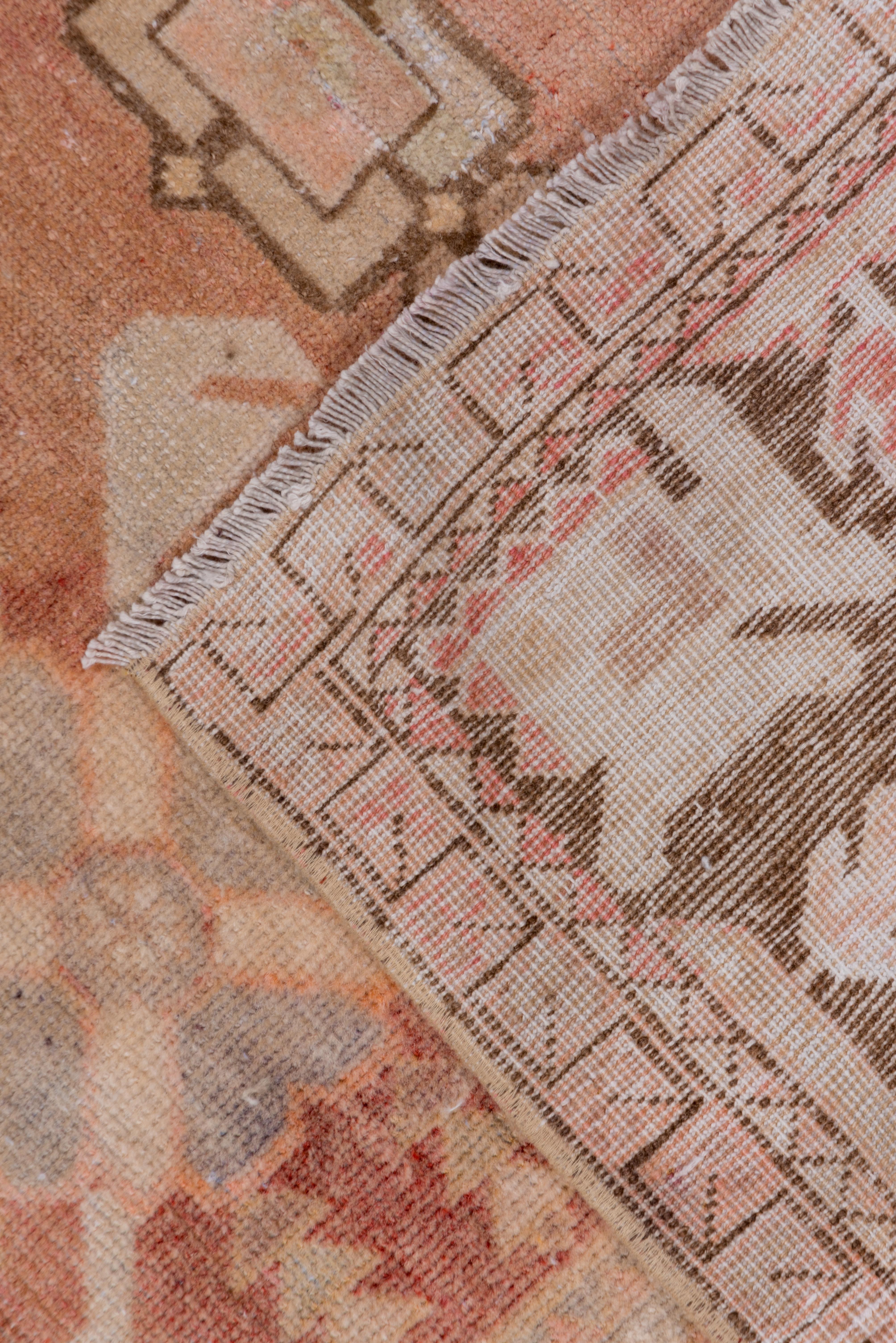 Mid-20th Century Antique Khotan Rug, Terracotta Field, Gray Borders For Sale