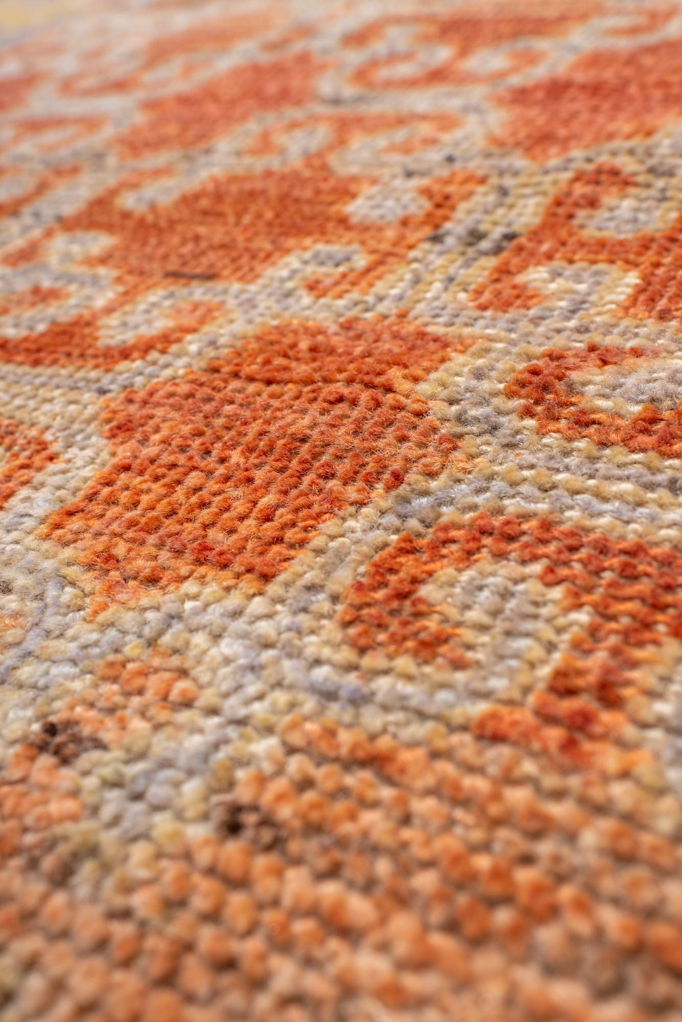Antique Khotan Rug with Lattice Design In Good Condition For Sale In New York, NY